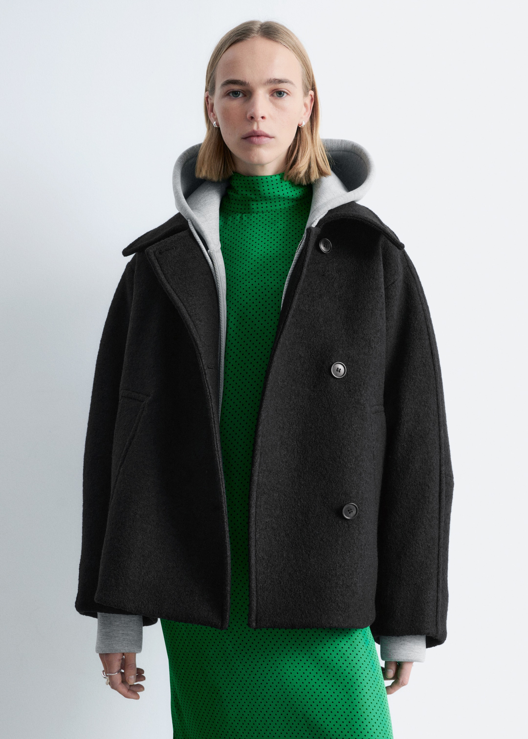 Größeres Bild ansehen: Oversized-Wolljacke - Schwarz - Ladies | H&M DE 1