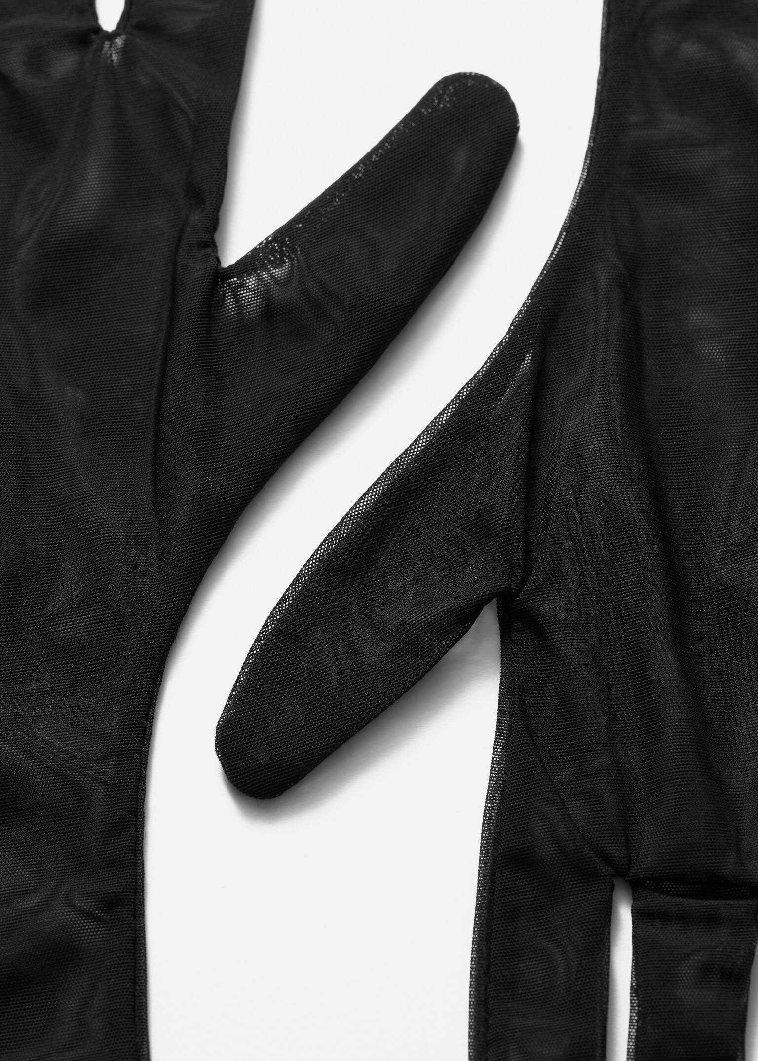 Long Mesh Gloves - שחור - 2