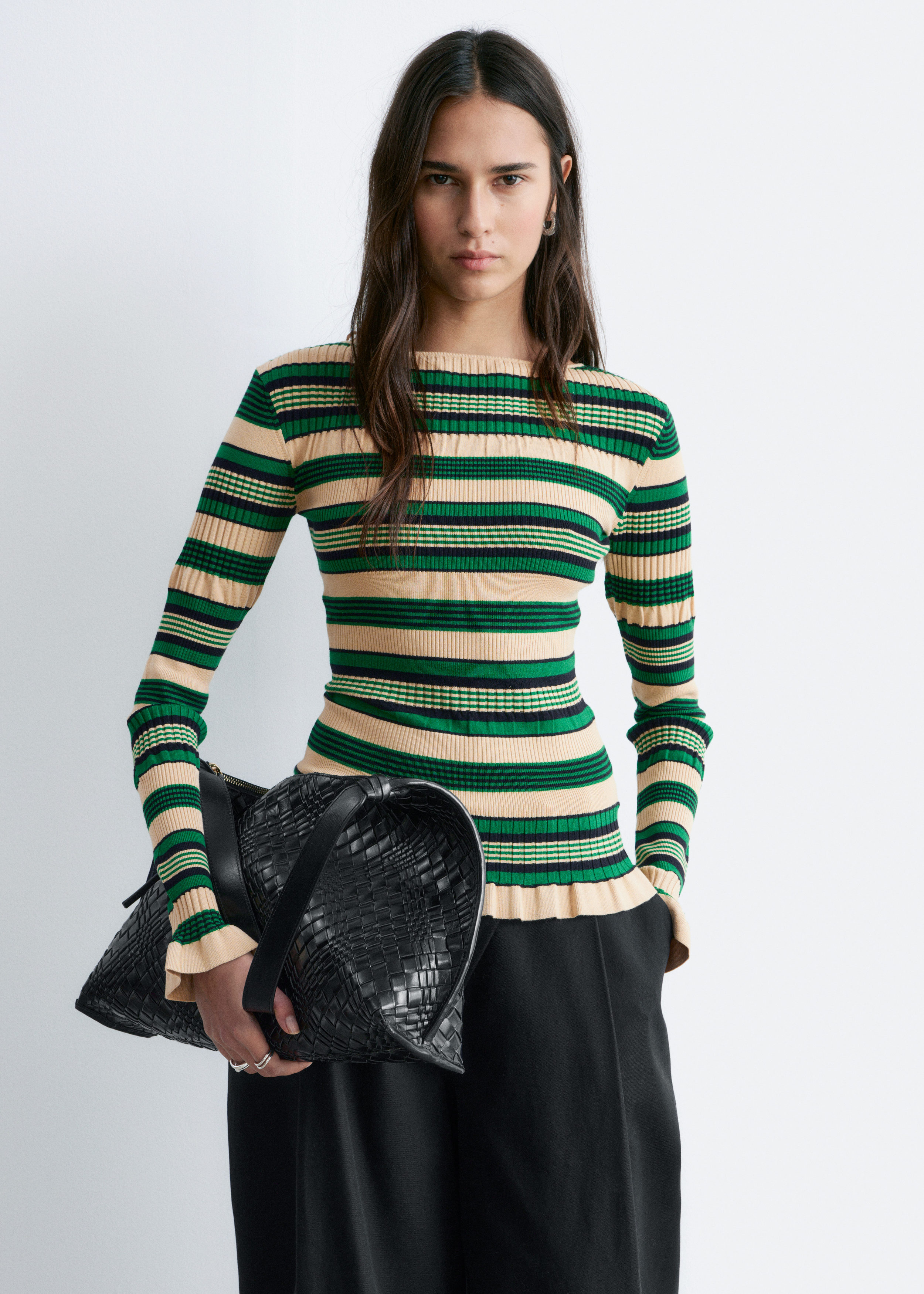 Long-Sleeve Ribbed Top