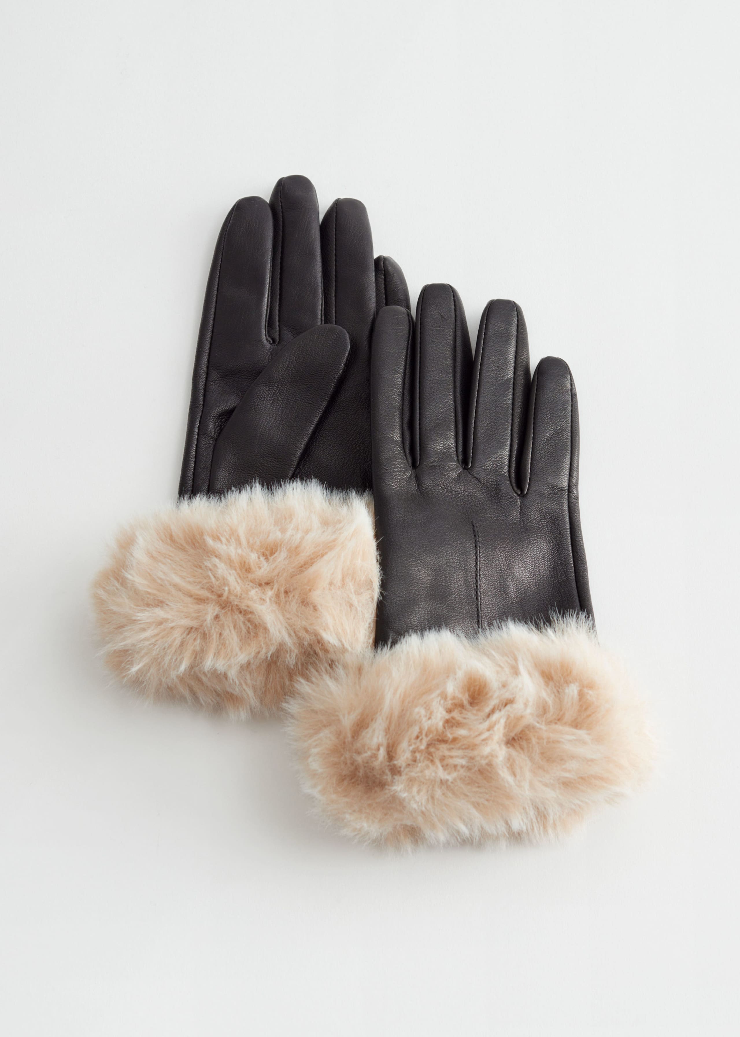 Image of FauxFurLeatherGloves