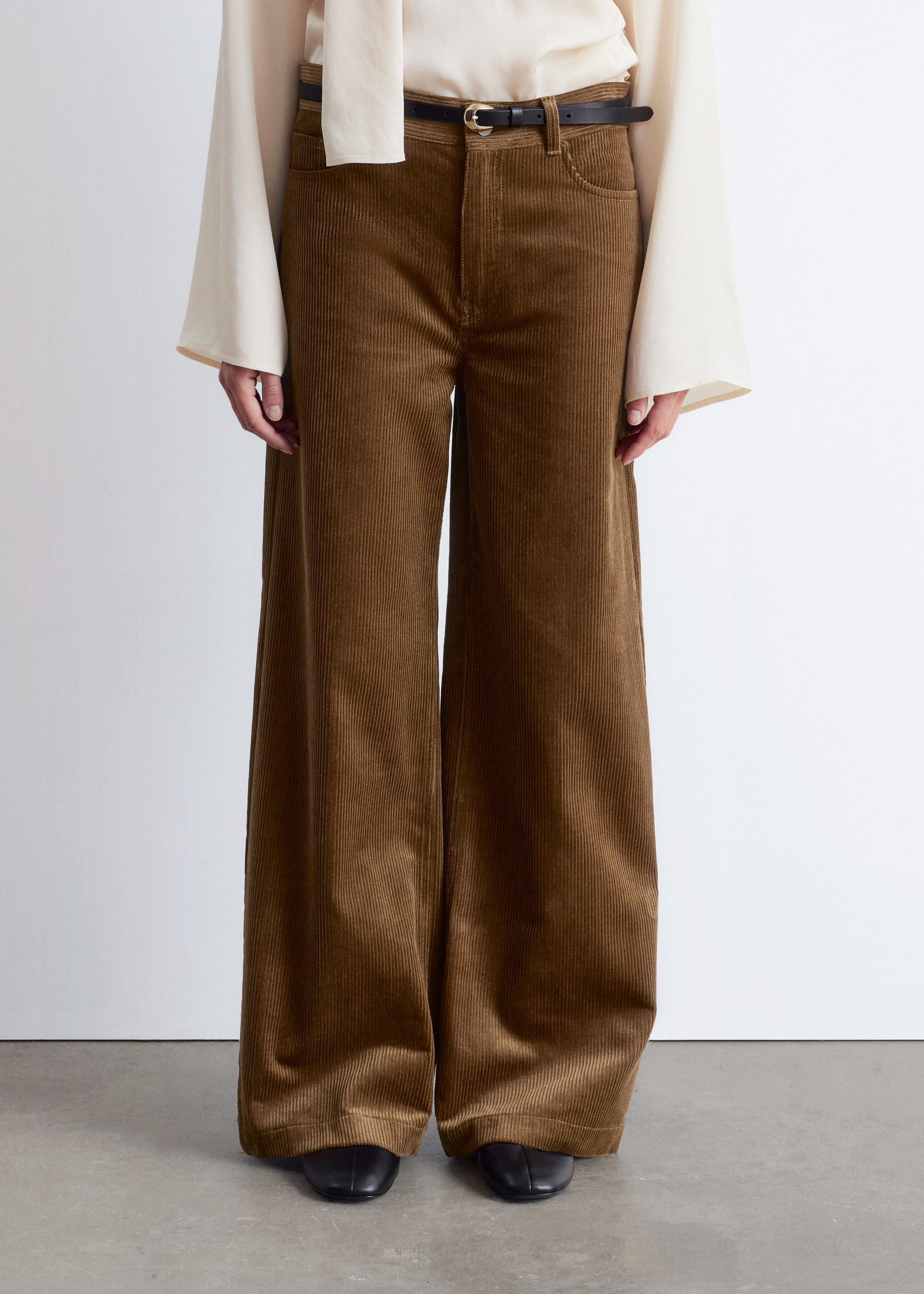 Image of Flared Corduroy Trousers