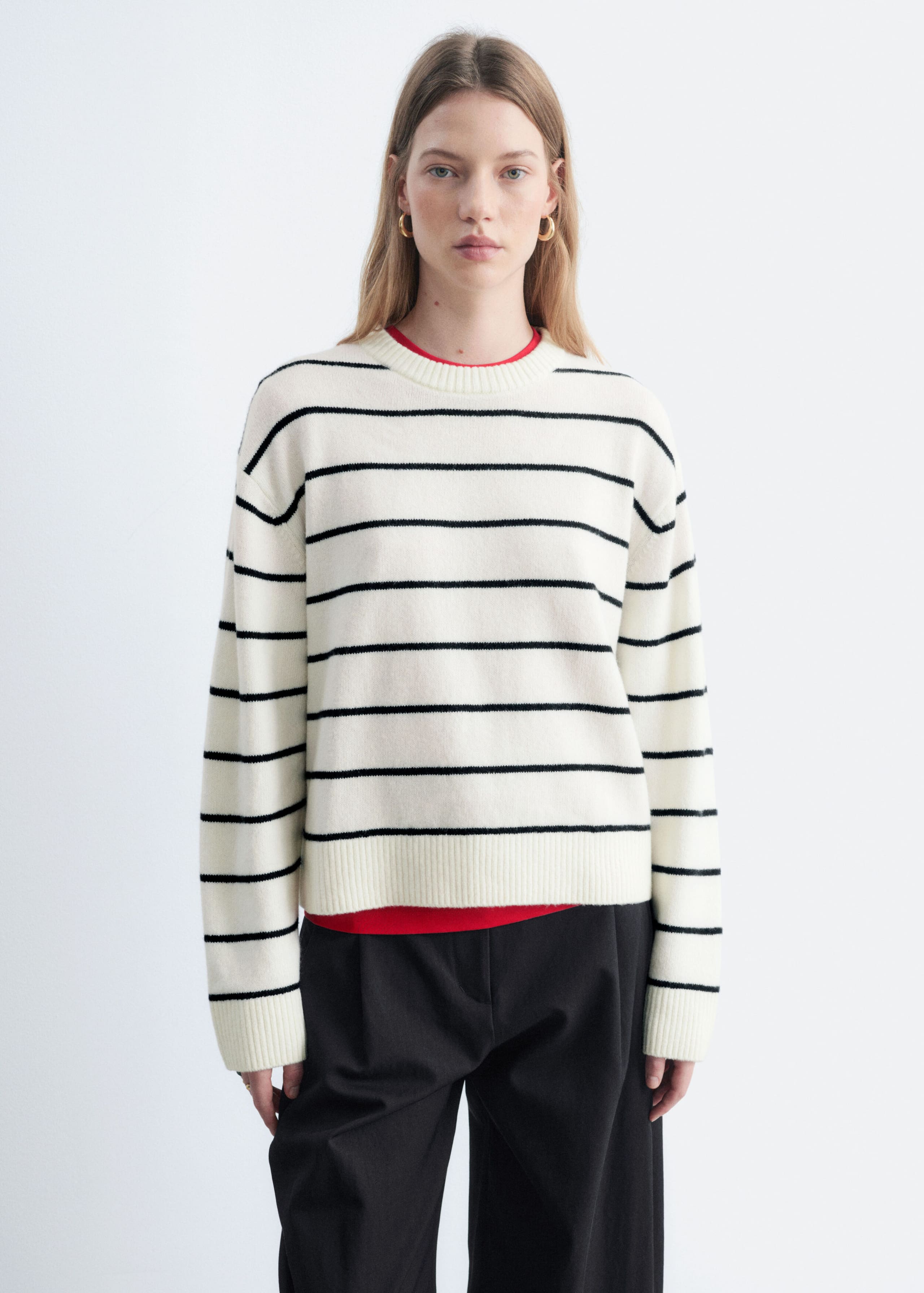 Boxy Knit Jumper - Dark Brown - Lookbook