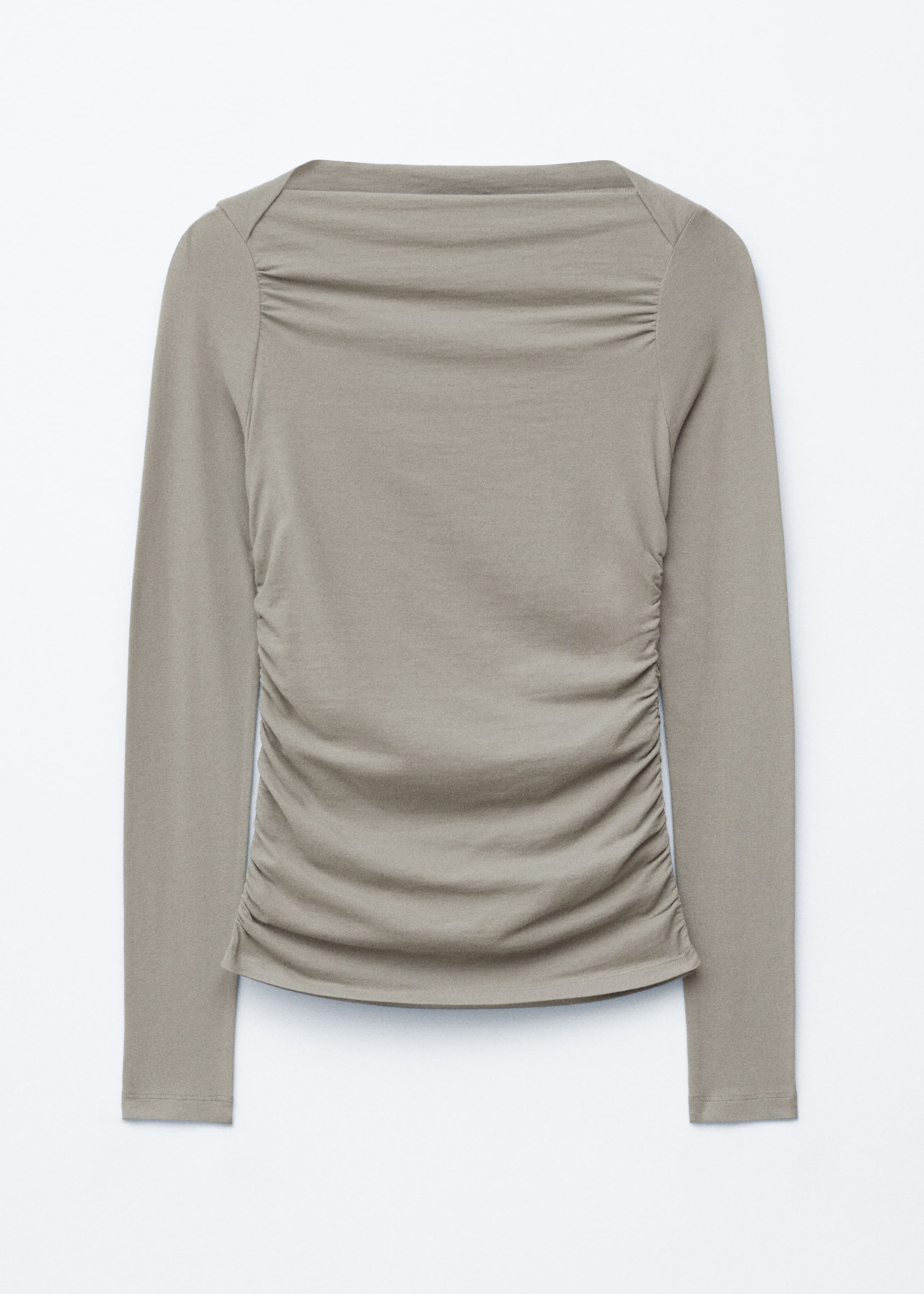 Image of Ruched Boatneck Top