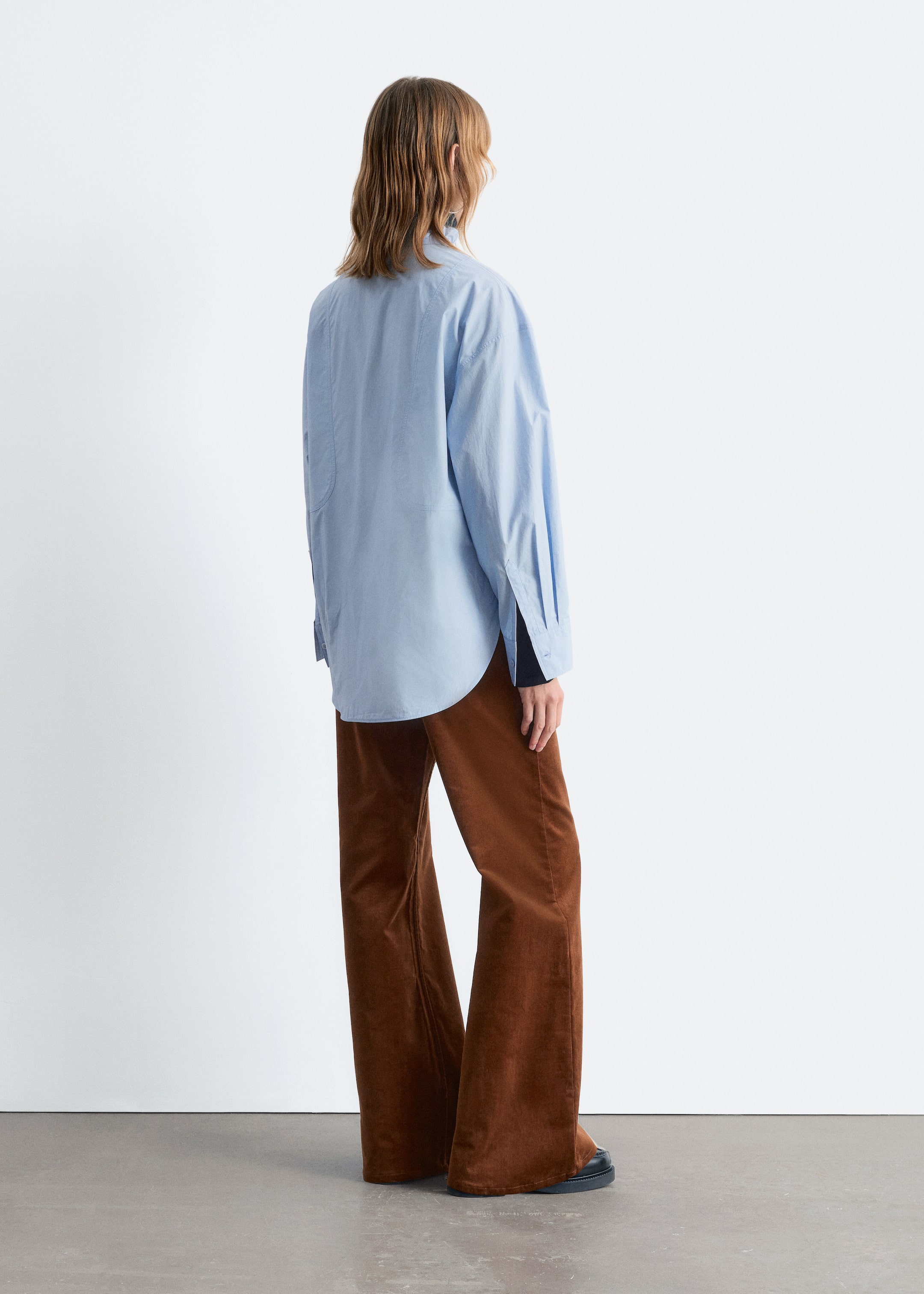 Se større billede: Fløjlsbukser med svaj - Mellembrun - DAME | H&M DK 4