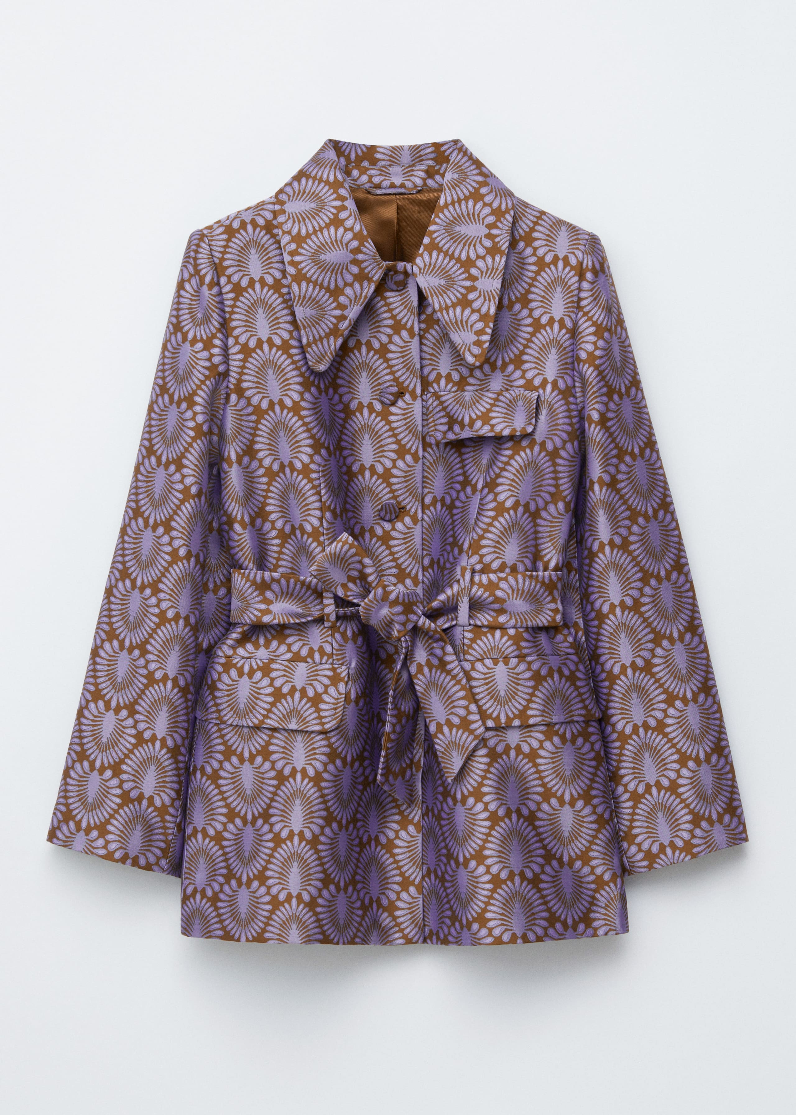 Image of Jacquard-Blazer mit Bindegürtel