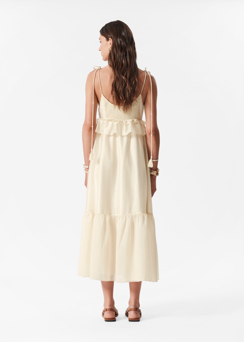 Image of Robe midi à bretelles