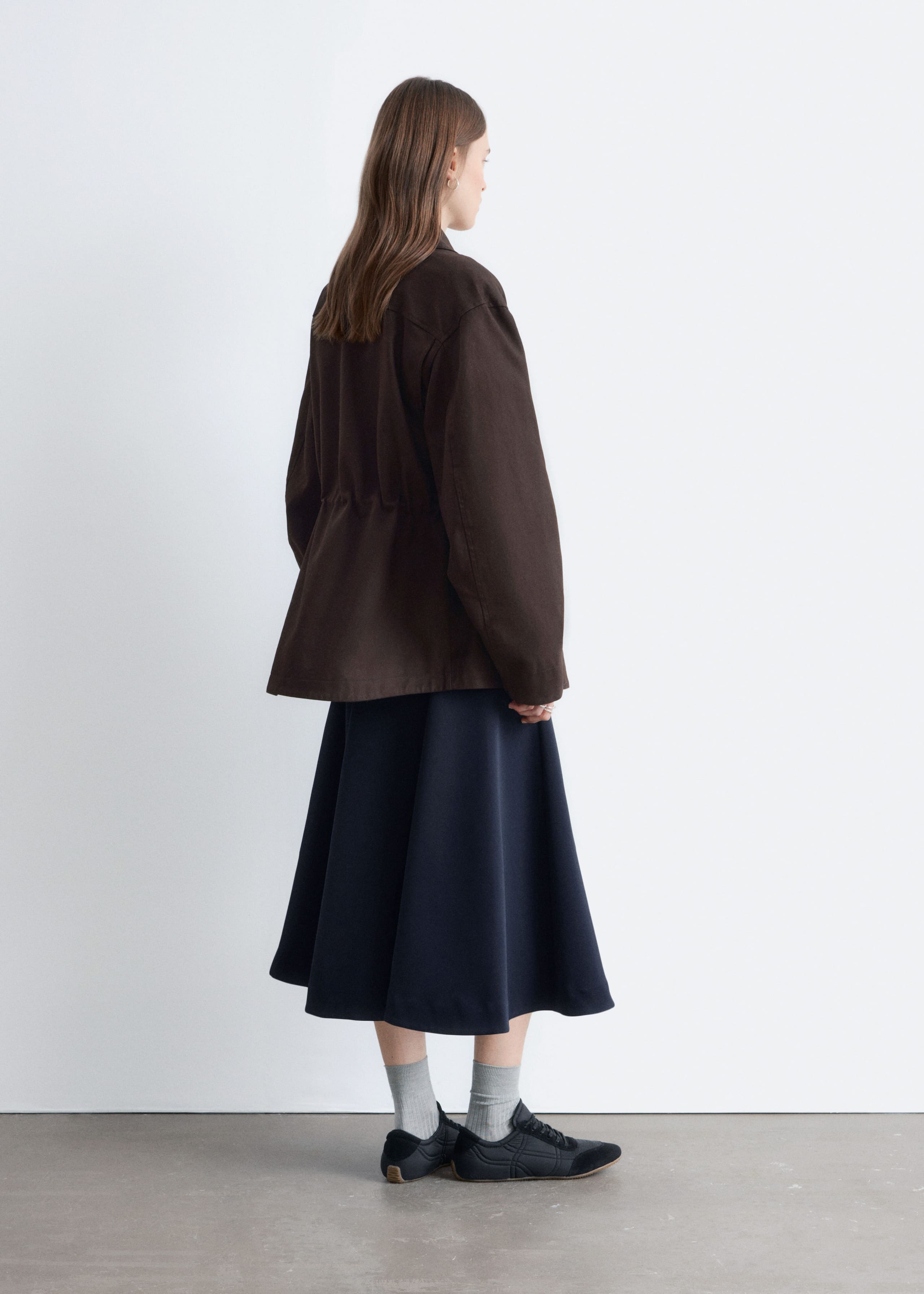 Image of Oversized Drawstring Utility Jacket
