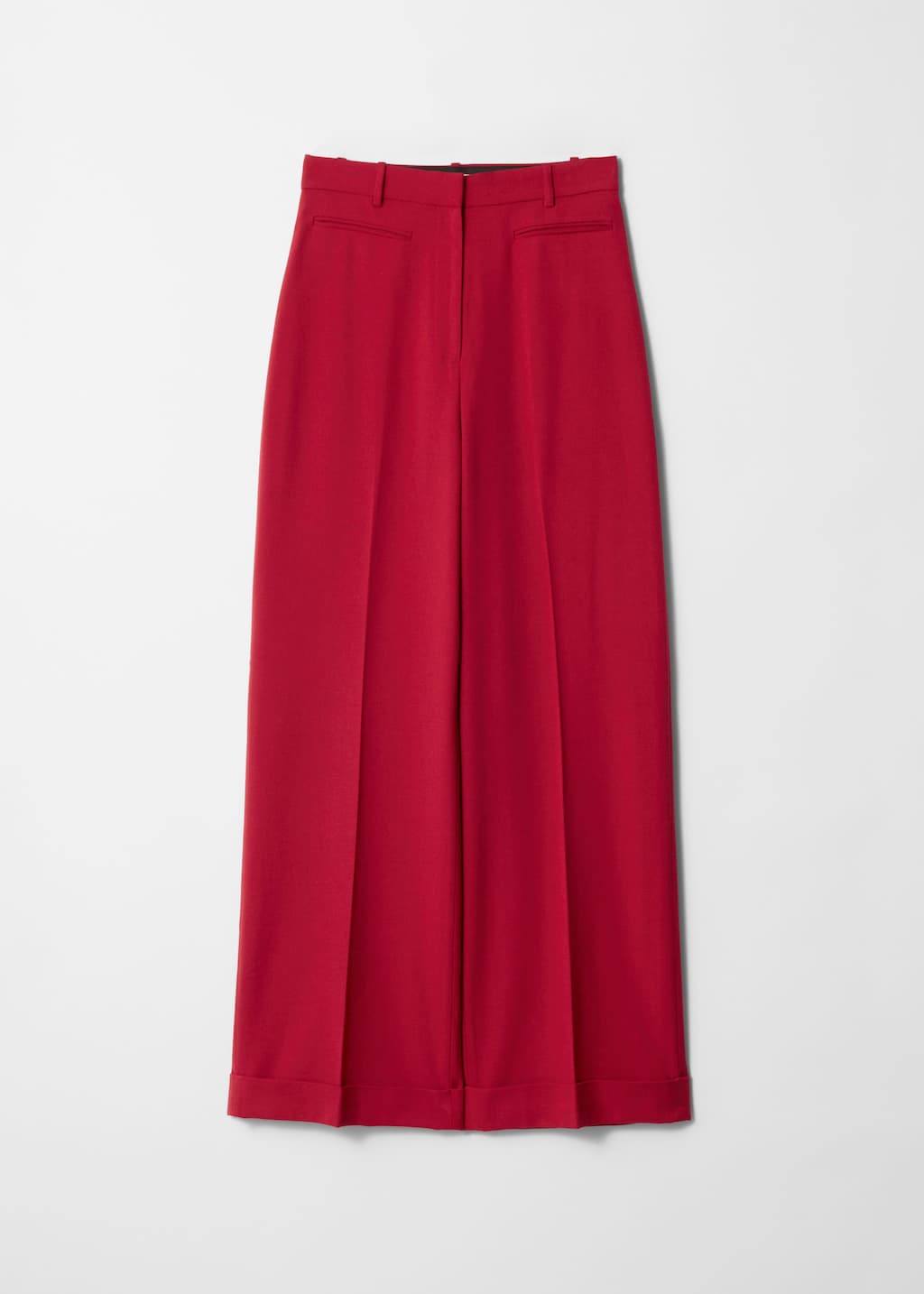 Pantaloni sartoriali a vita alta - Rosso - Natura morta