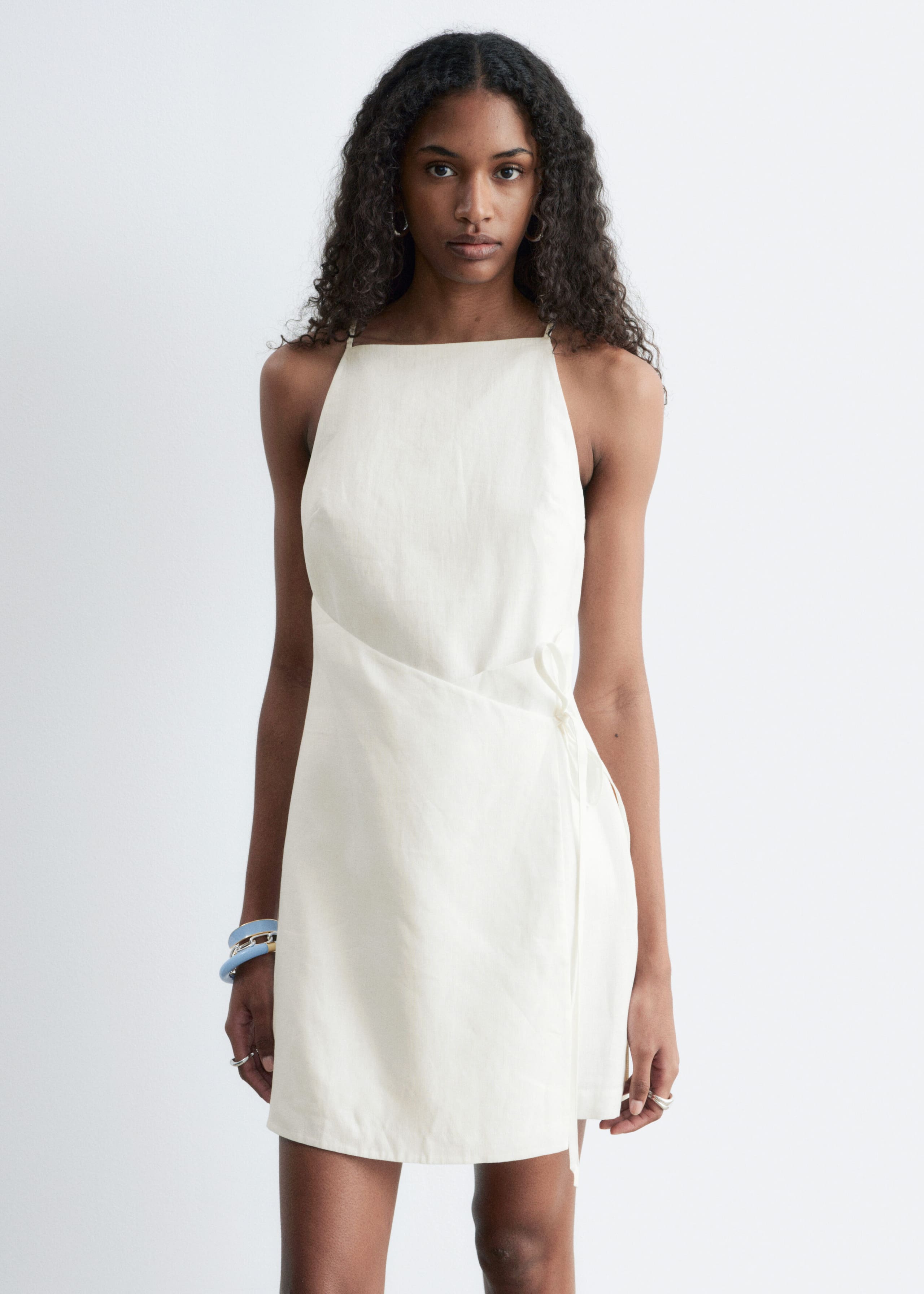 Image of Lniana sukienka mini