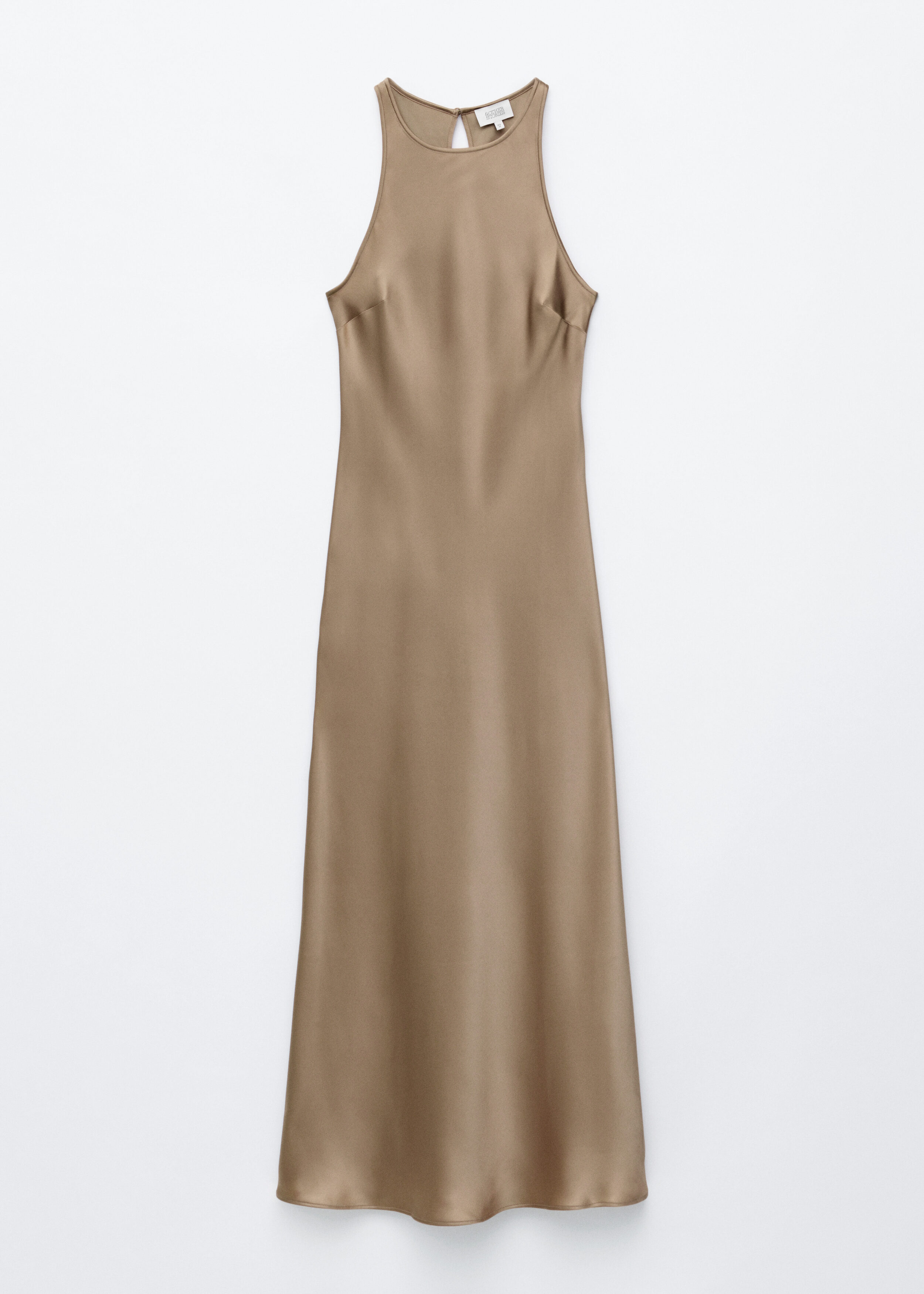 Sleeveless Satin Midi Dress