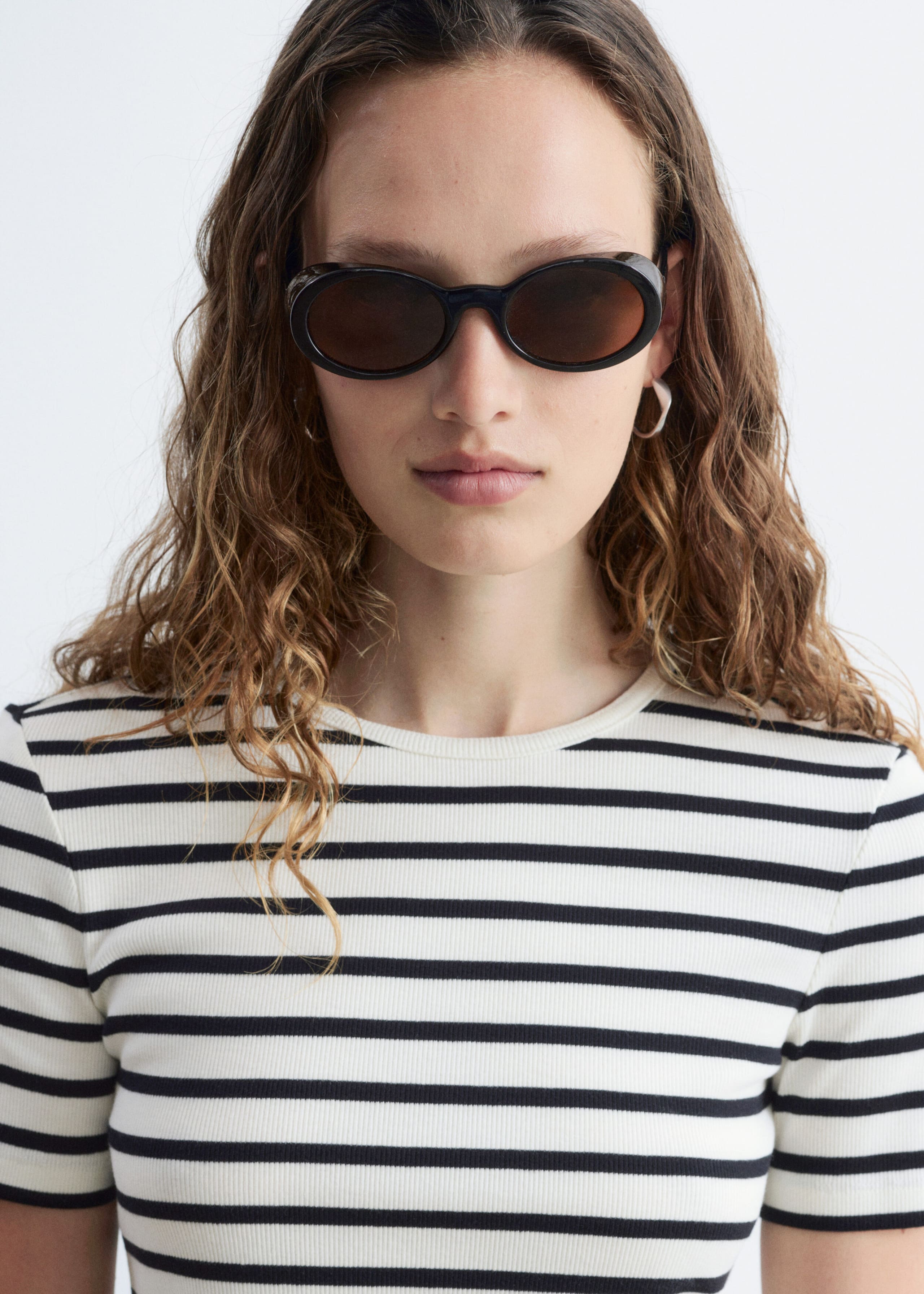 Ribbed T-Shirt - White - Lookbook