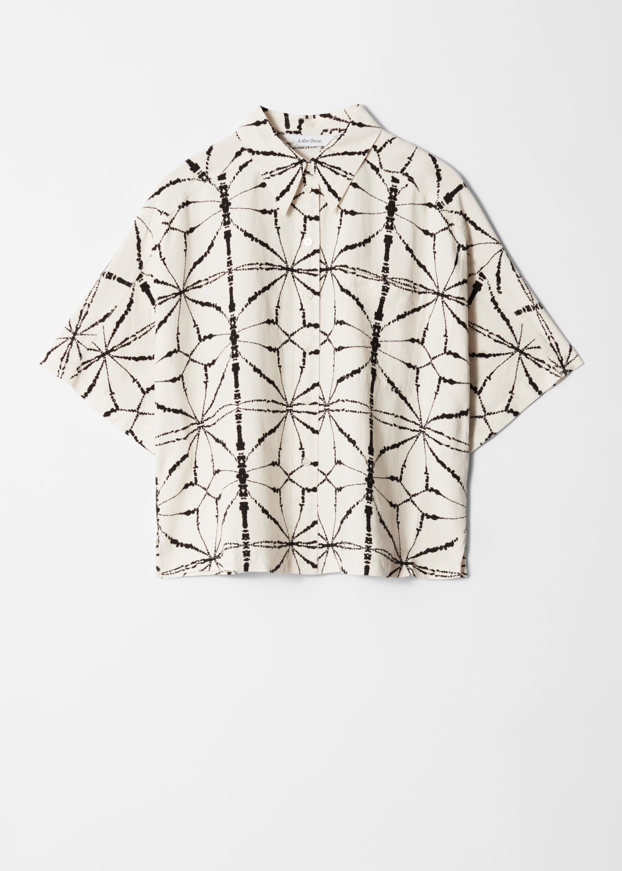 Visa större bild: Kortärmad skjorta - Vit/Tryck - DAM | H&M SE 5