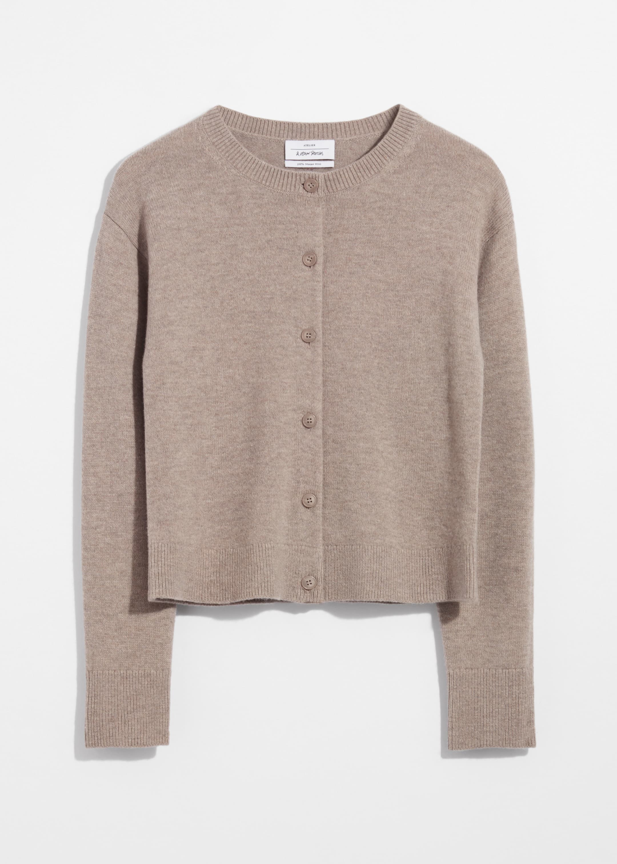 Agrandir l'image: Cardigan en laine mérinos - Taupe - FEMME | H&M FR 1
