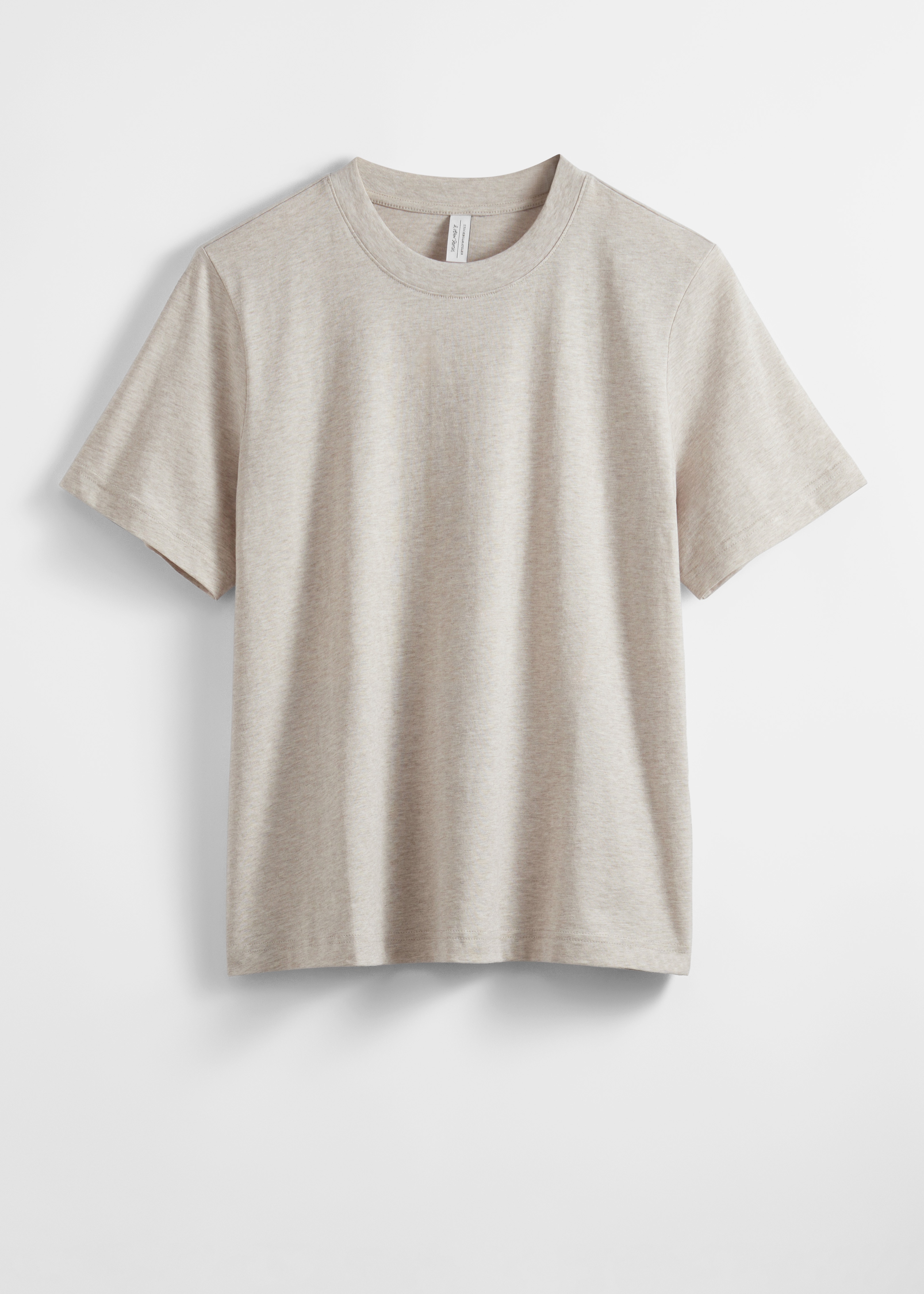 Tričko s kulatým výstřihem - Béžová/Tmavě šedý melír/Černá/Světle zelená/Červená/Bílá/Krtčí/Prašná modrá/Tmavě hnědá