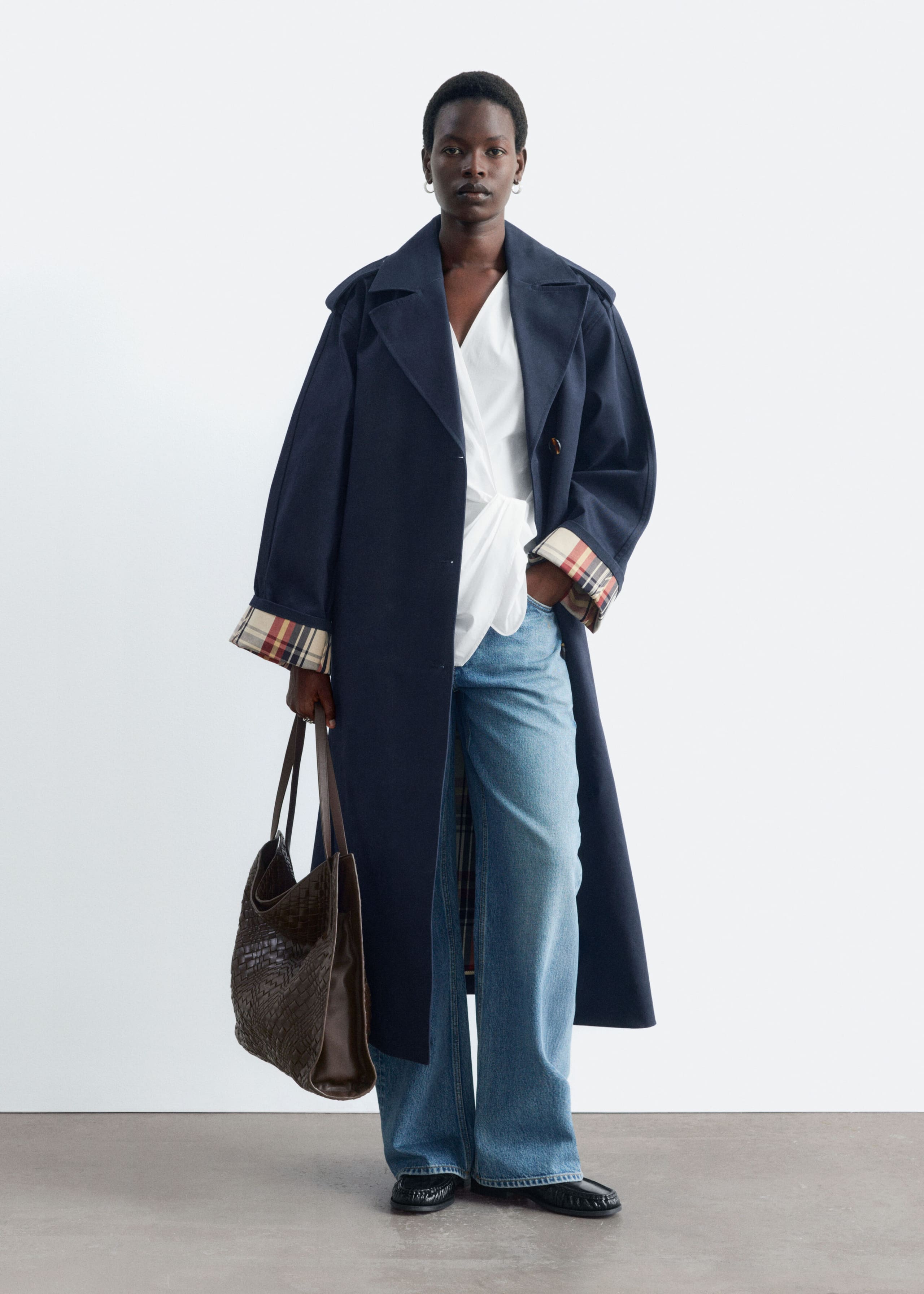Belted Trench Coat - Dark Blue - Still Life