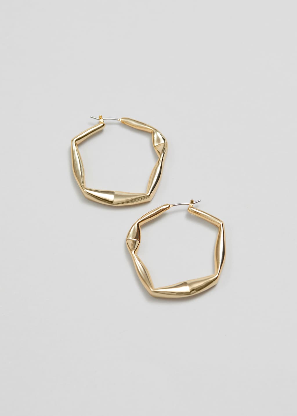 Angular Hoop Earrings - Silver - Still Life