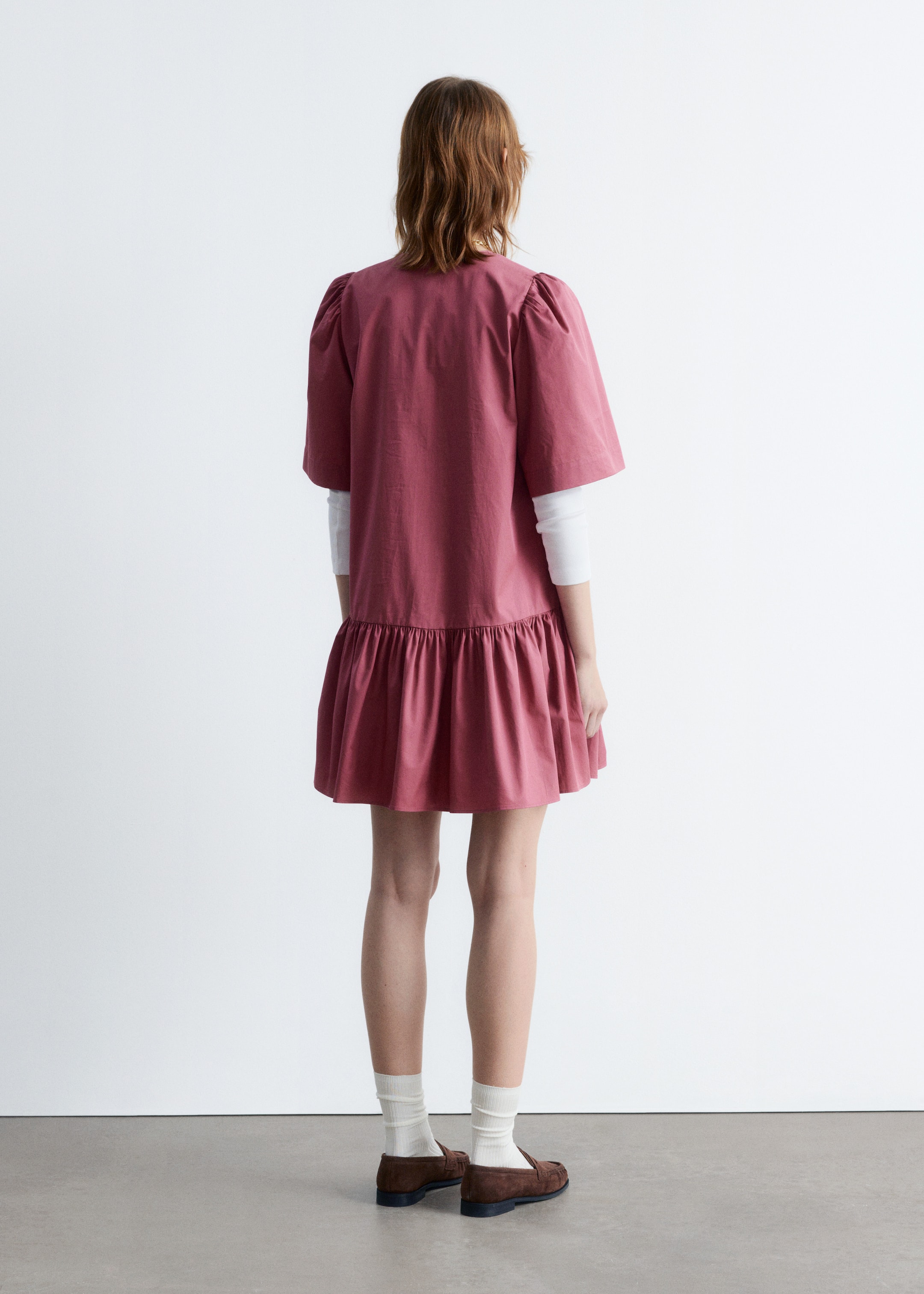 Ingrandisci l'immagine: Peplum Mini Dress - Dark Pink - DONNA | H&M CH 5