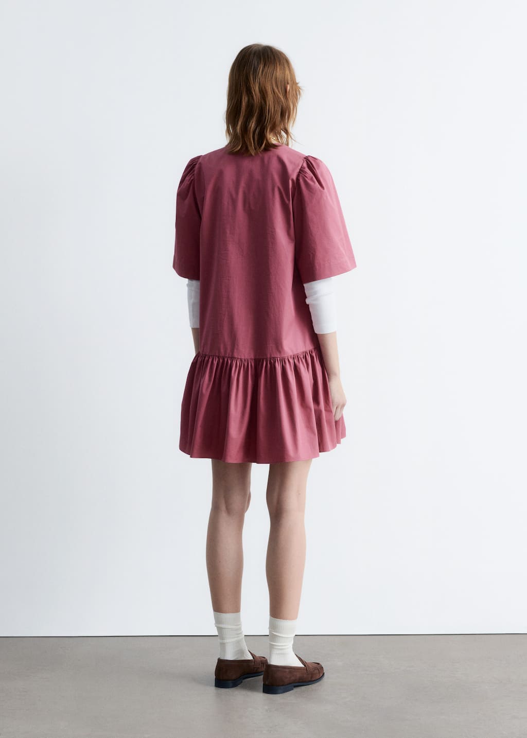 Peplum Mini Dress - Red/Yellow Stripes - Lookbook