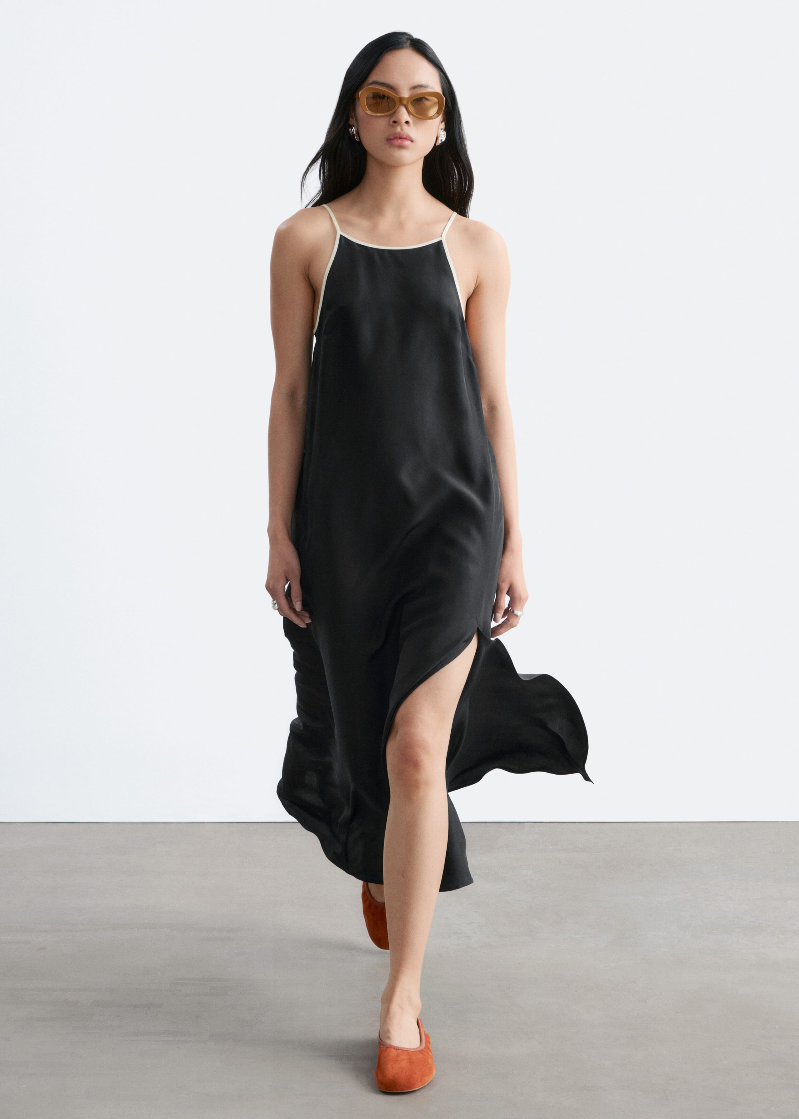 Image of Silk Maxi Strap Dress