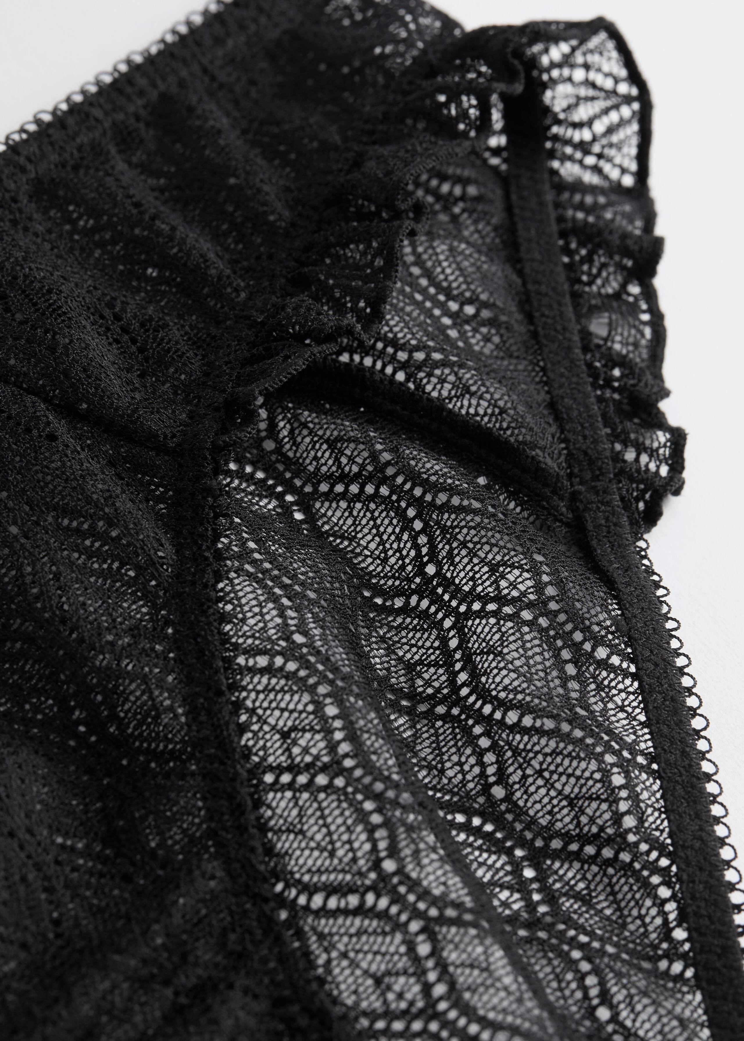 Ruffle Trim Lace Briefs - {{variantName}} - Descrizione dettagliata