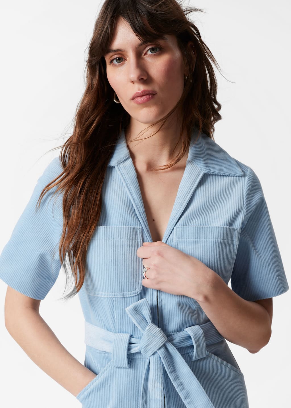 Image of Cord-Jumpsuit mit Gürtel