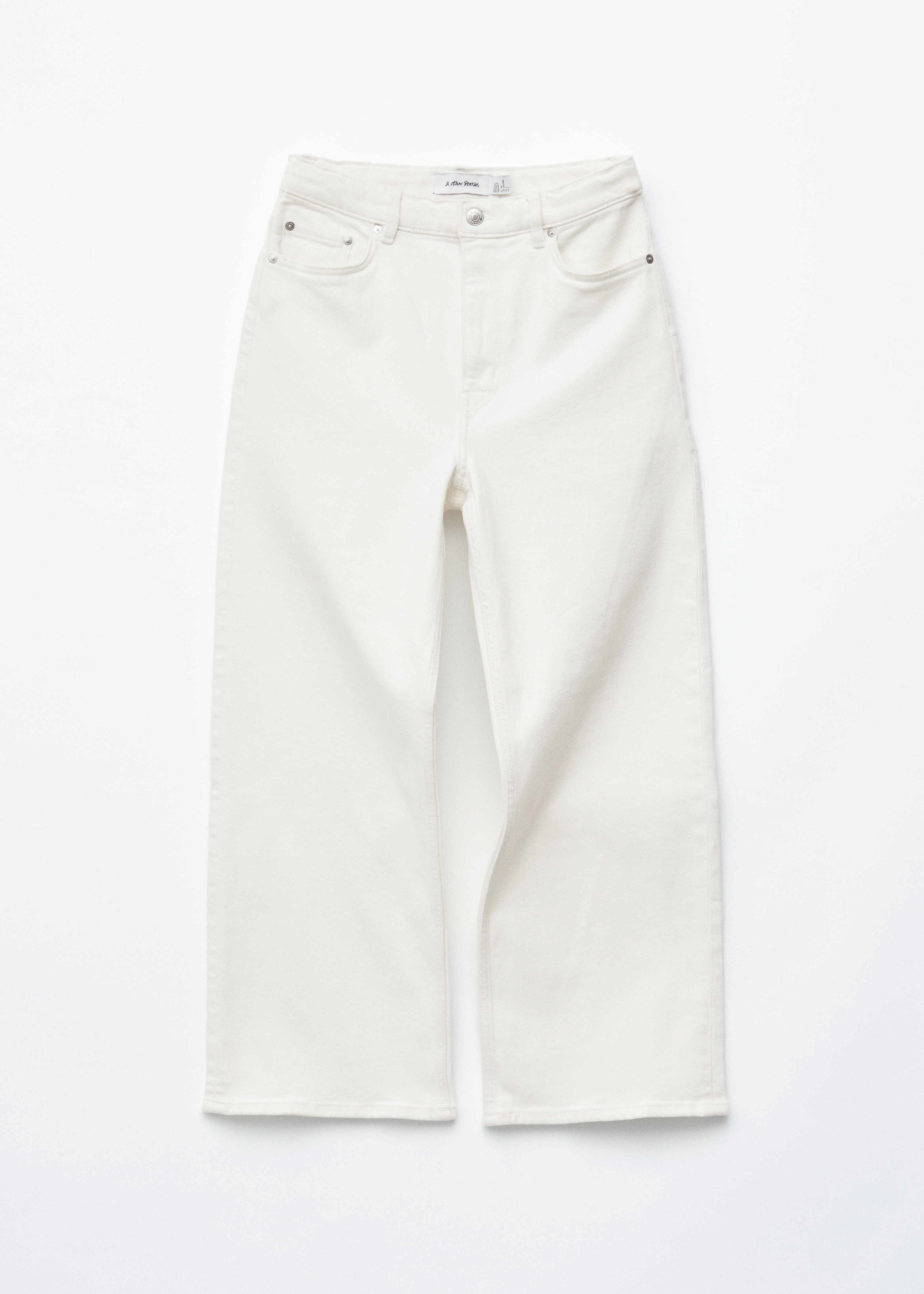 Jeans a gamba larga cropped - Bianco/Blu medio/Azzurro/Nero