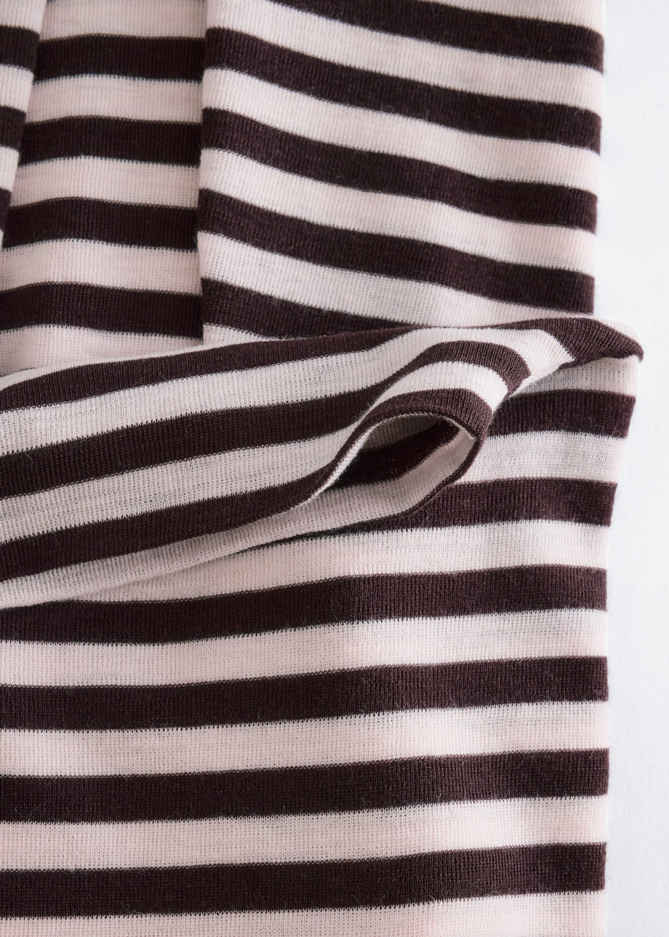 Wool Mock-Neck Top - White/Black - Still Life