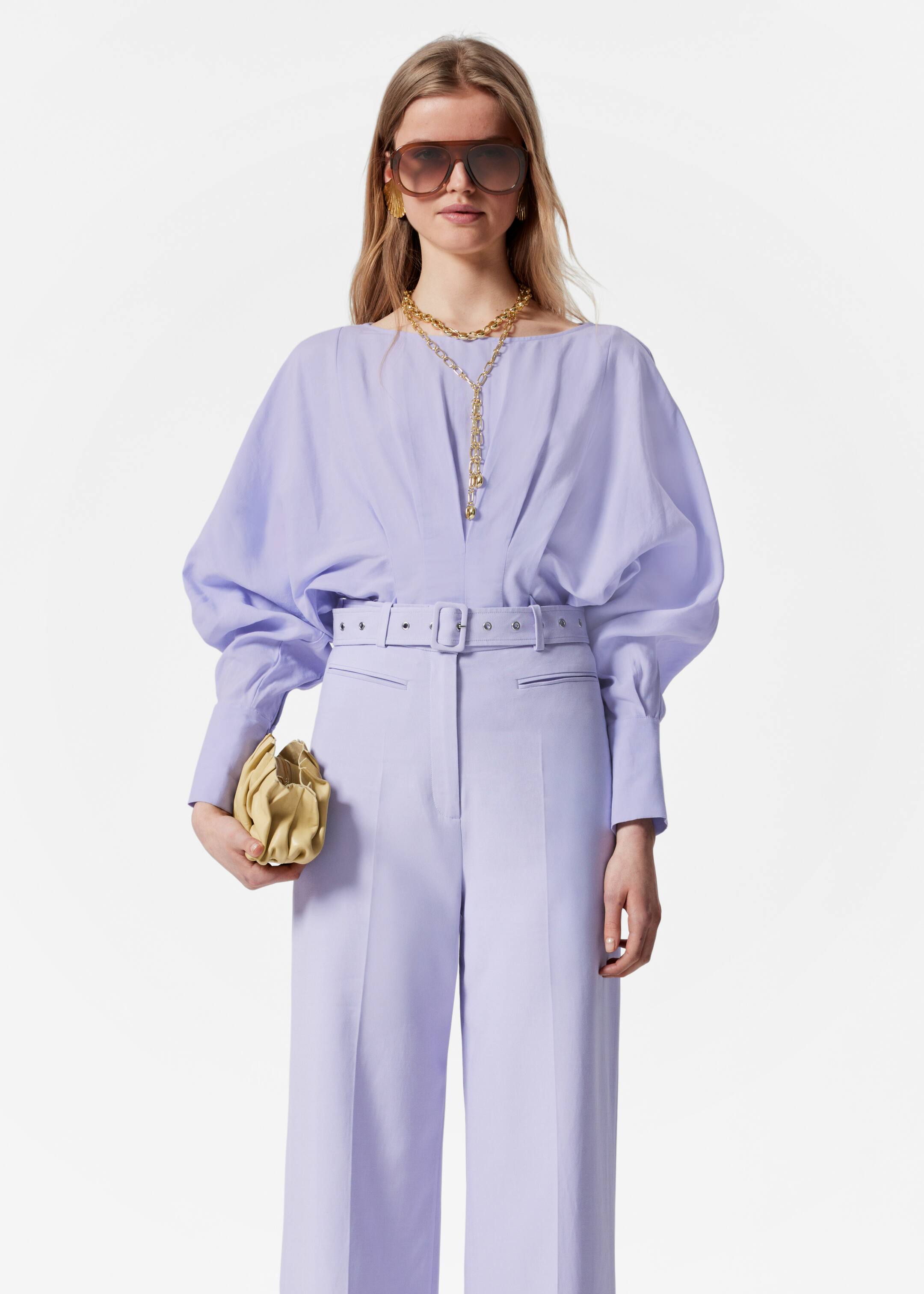 Ver imagem maior: Calças com vincos - Lilás - SENHORA | H&M PT 2