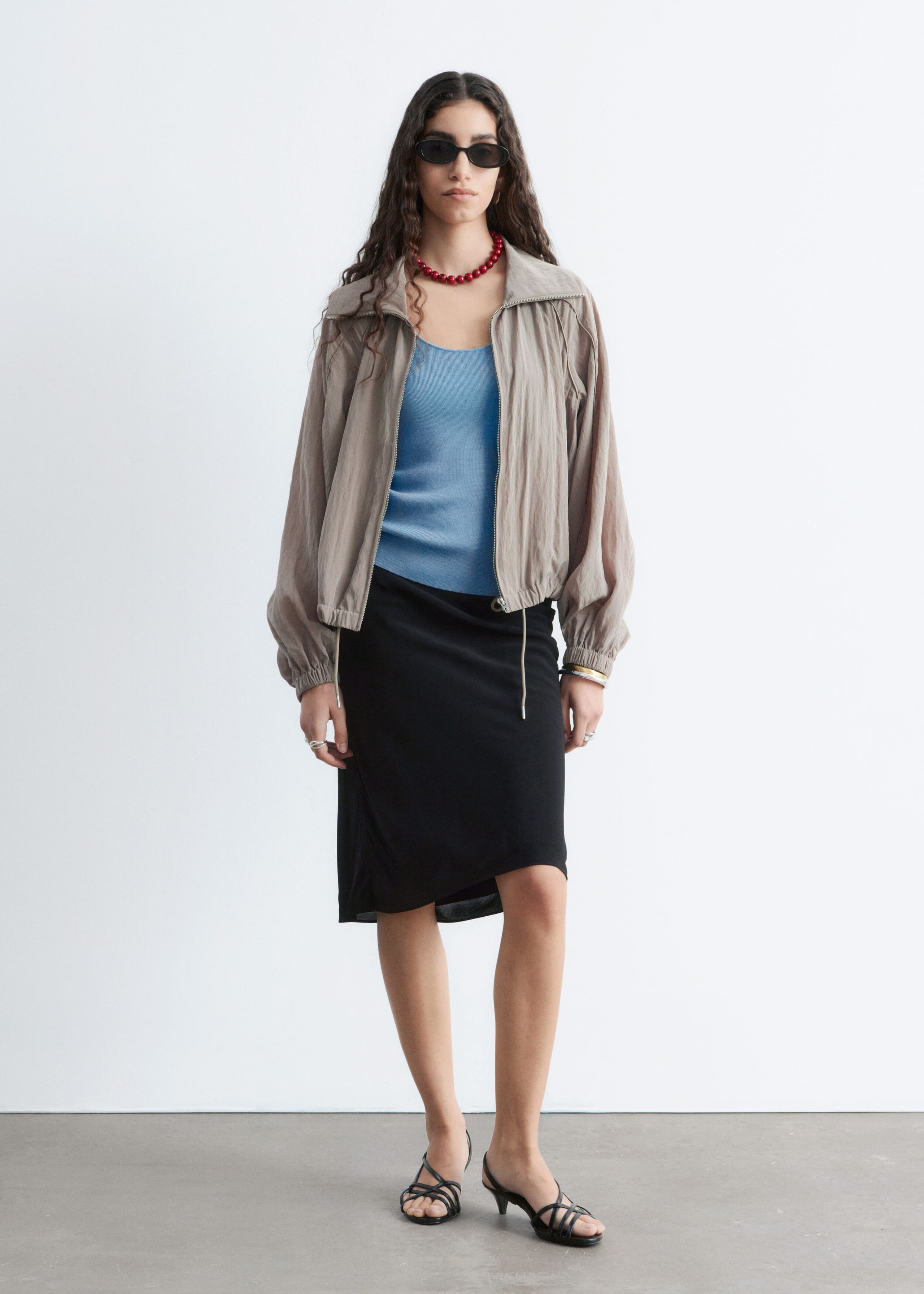 Sporty Viscose-Blend Jacket - Mole - Lookbook