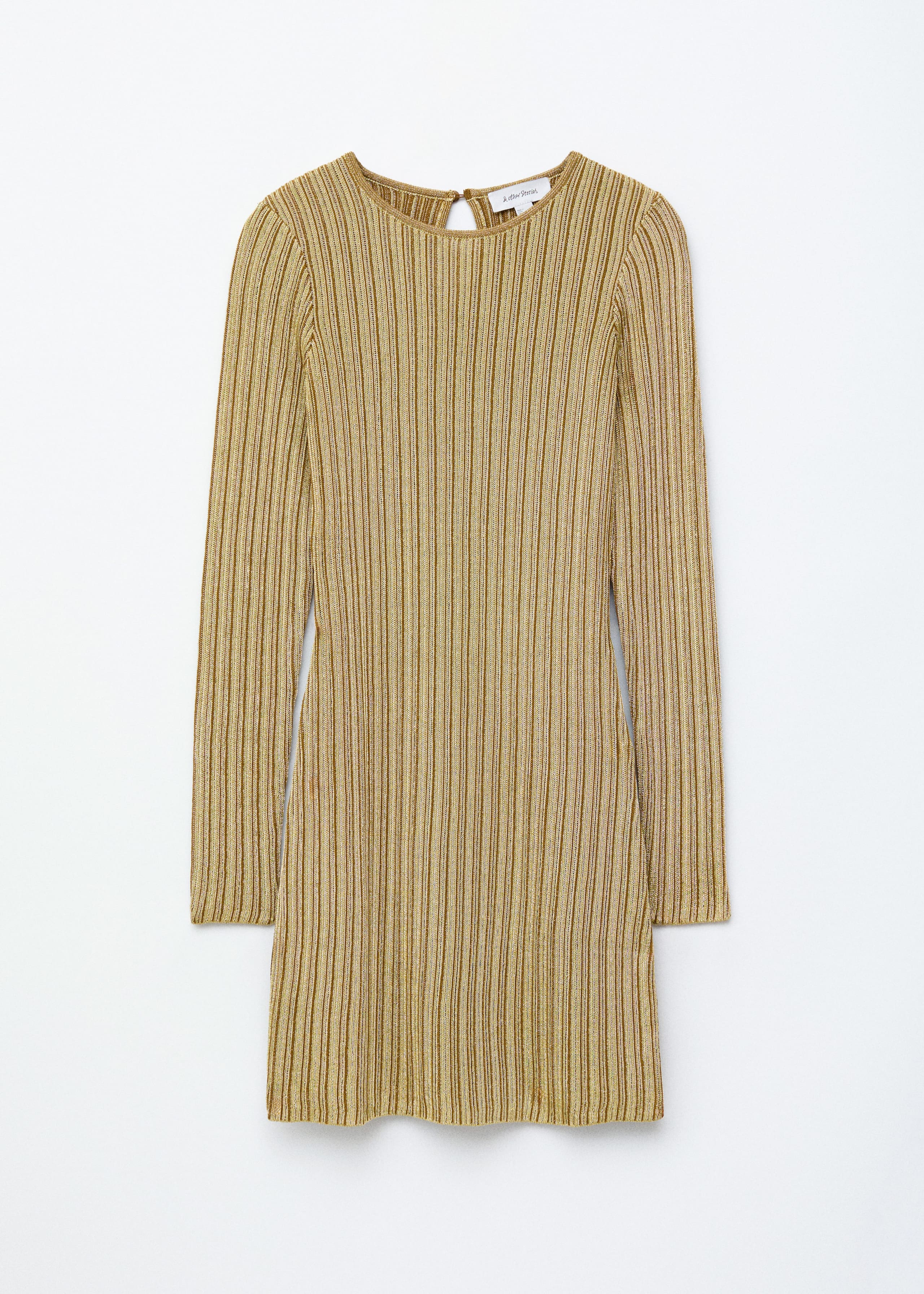 Image of Long-Sleeve Rib-Knit Mini Dress
