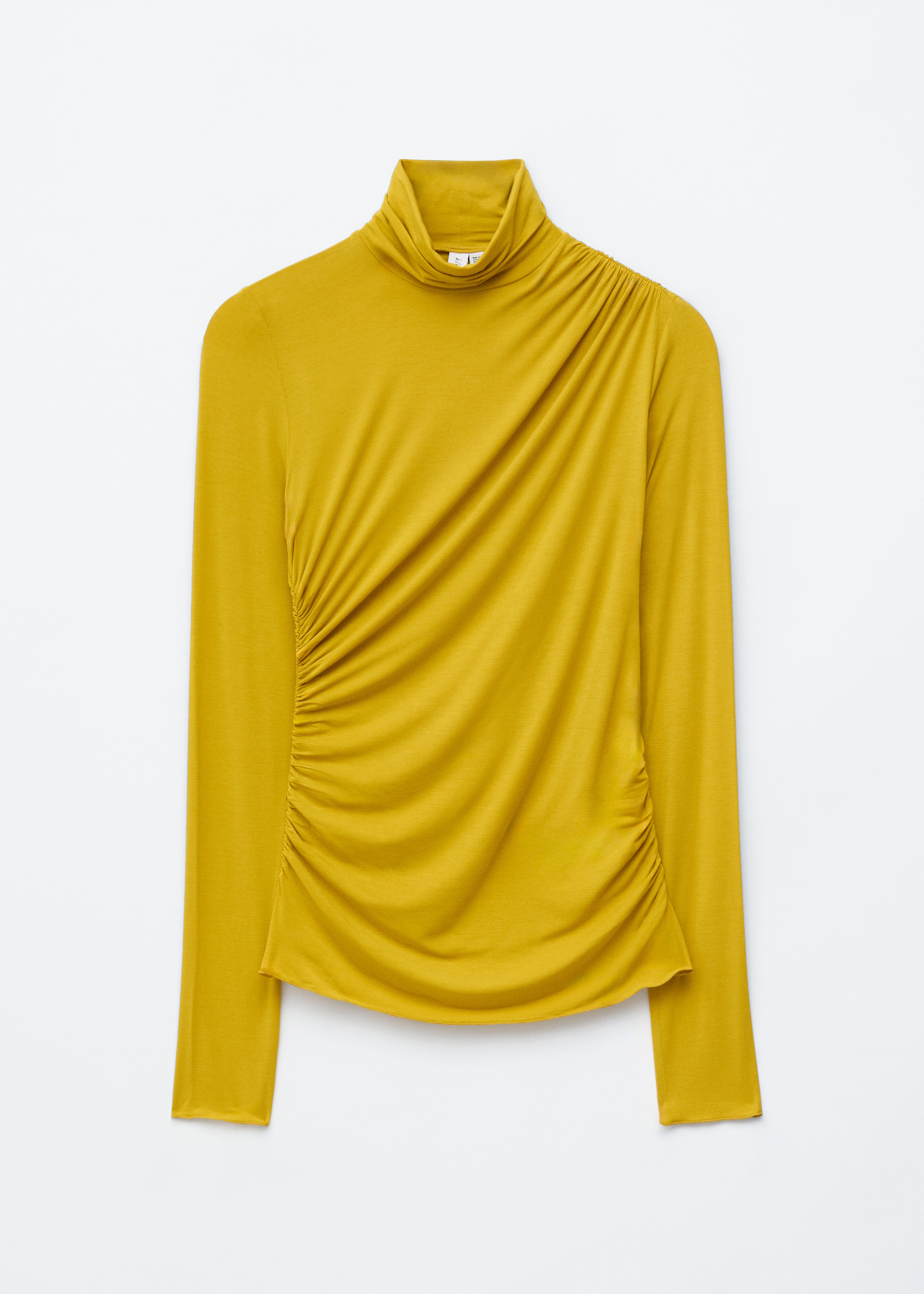 Dolcevita drappeggiato - Giallo/Blu brillante/Rosso