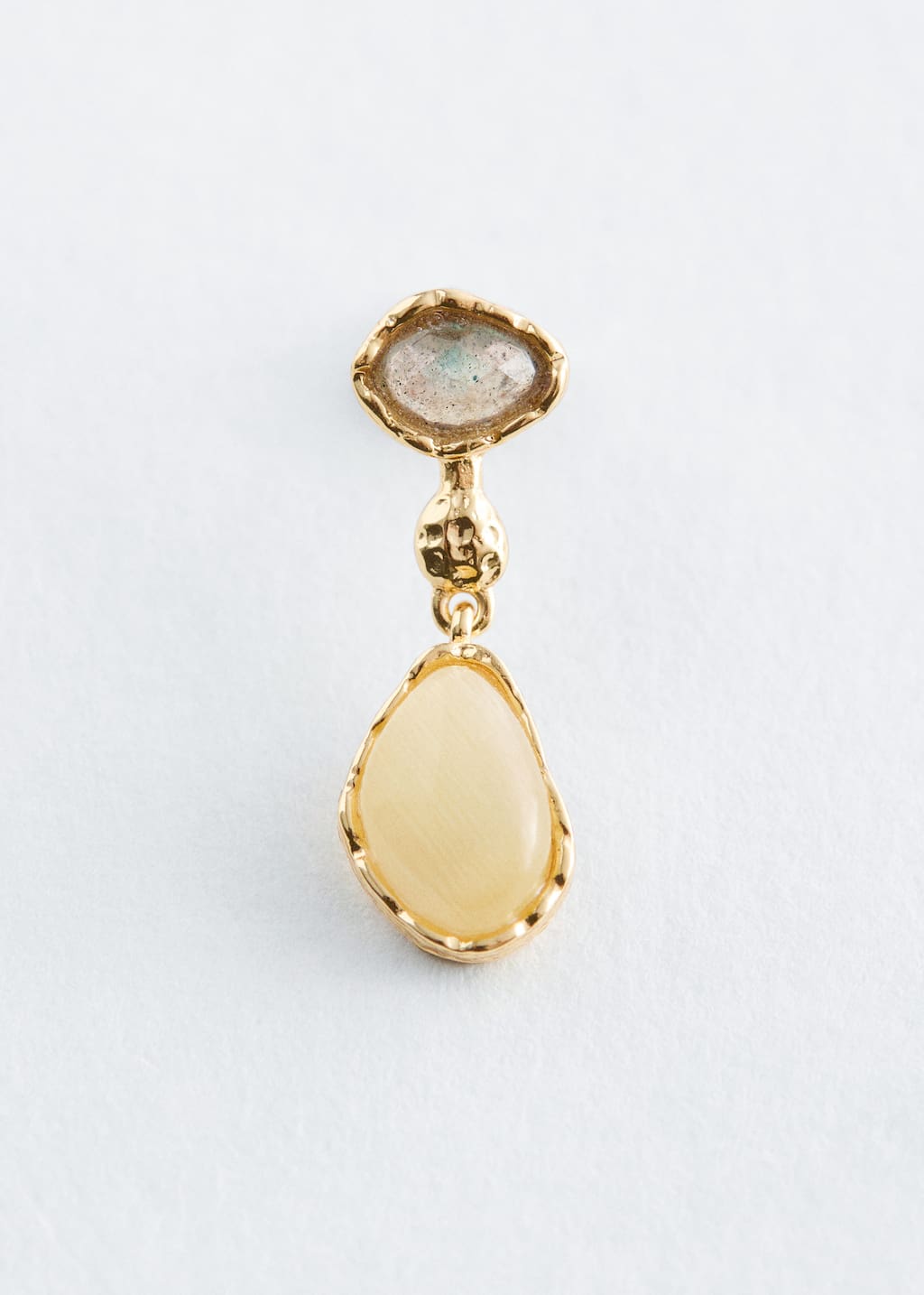 Image of Multi-Coloured Stone Pendant Earrings