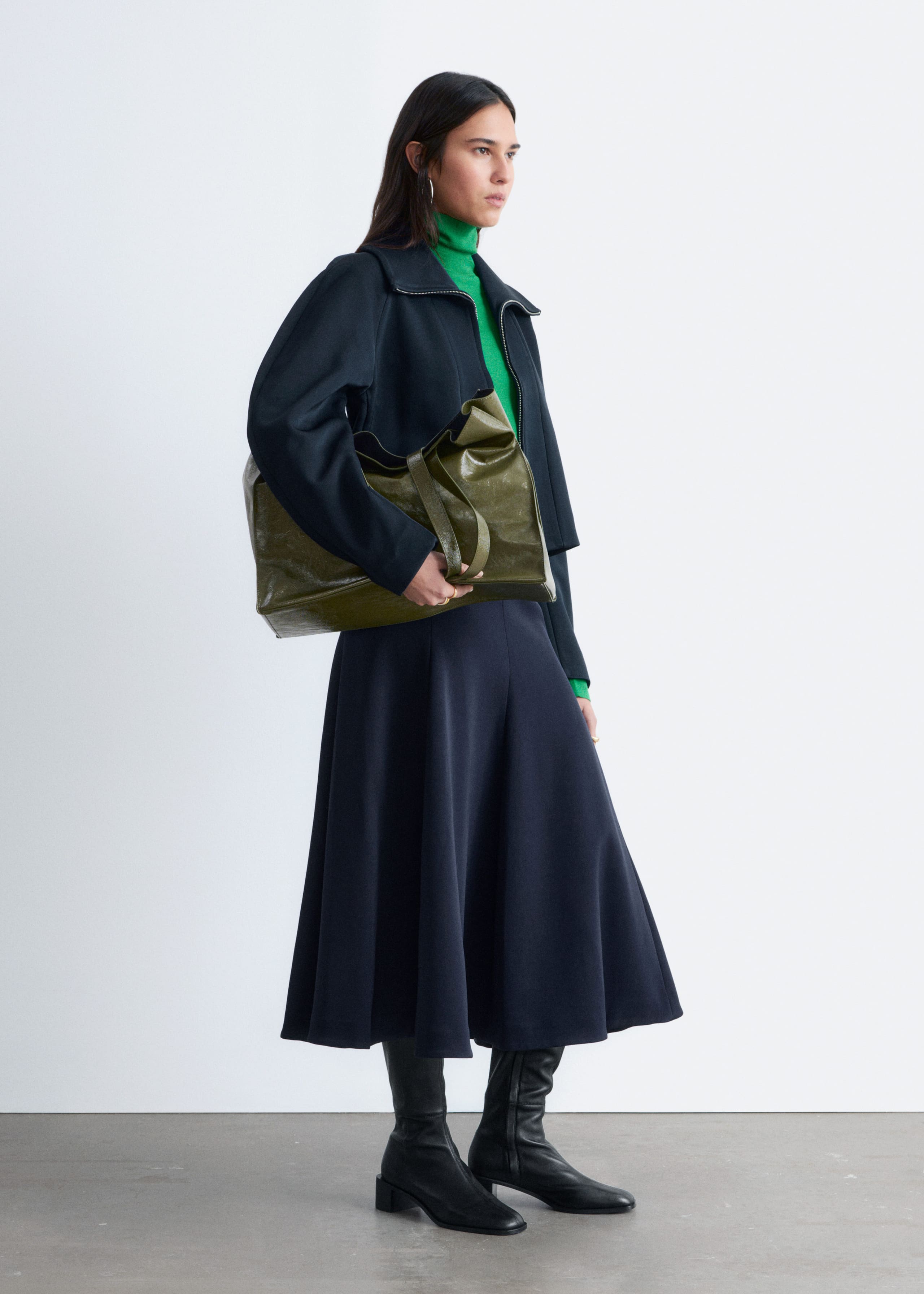 Image of Sculptural-Sleeve Jacket