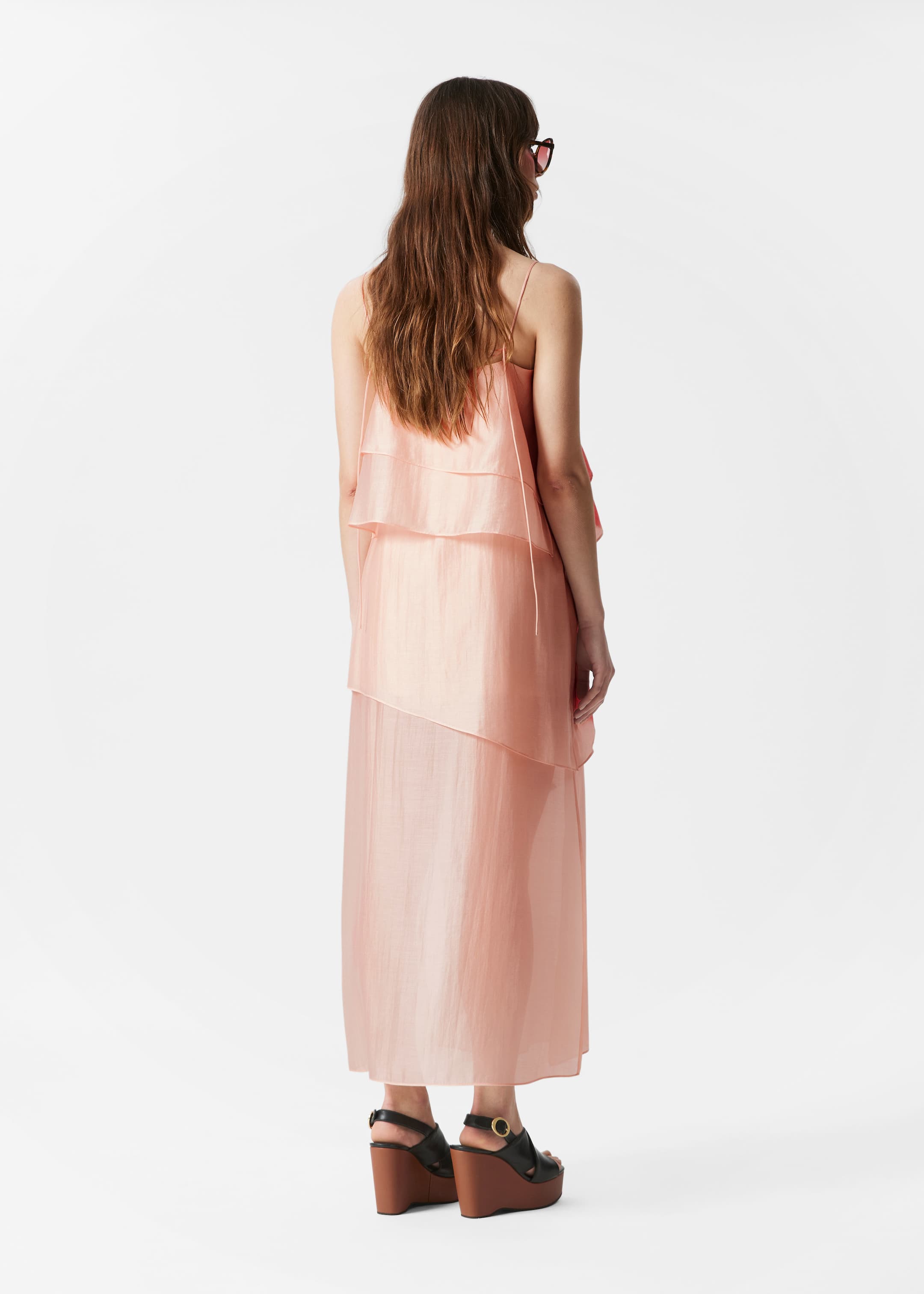 Größeres Bild anzeigen: Maxikleid mit Blumenapplikation - Pfirsich/Rot geblümt - Ladies | H&M AT 4