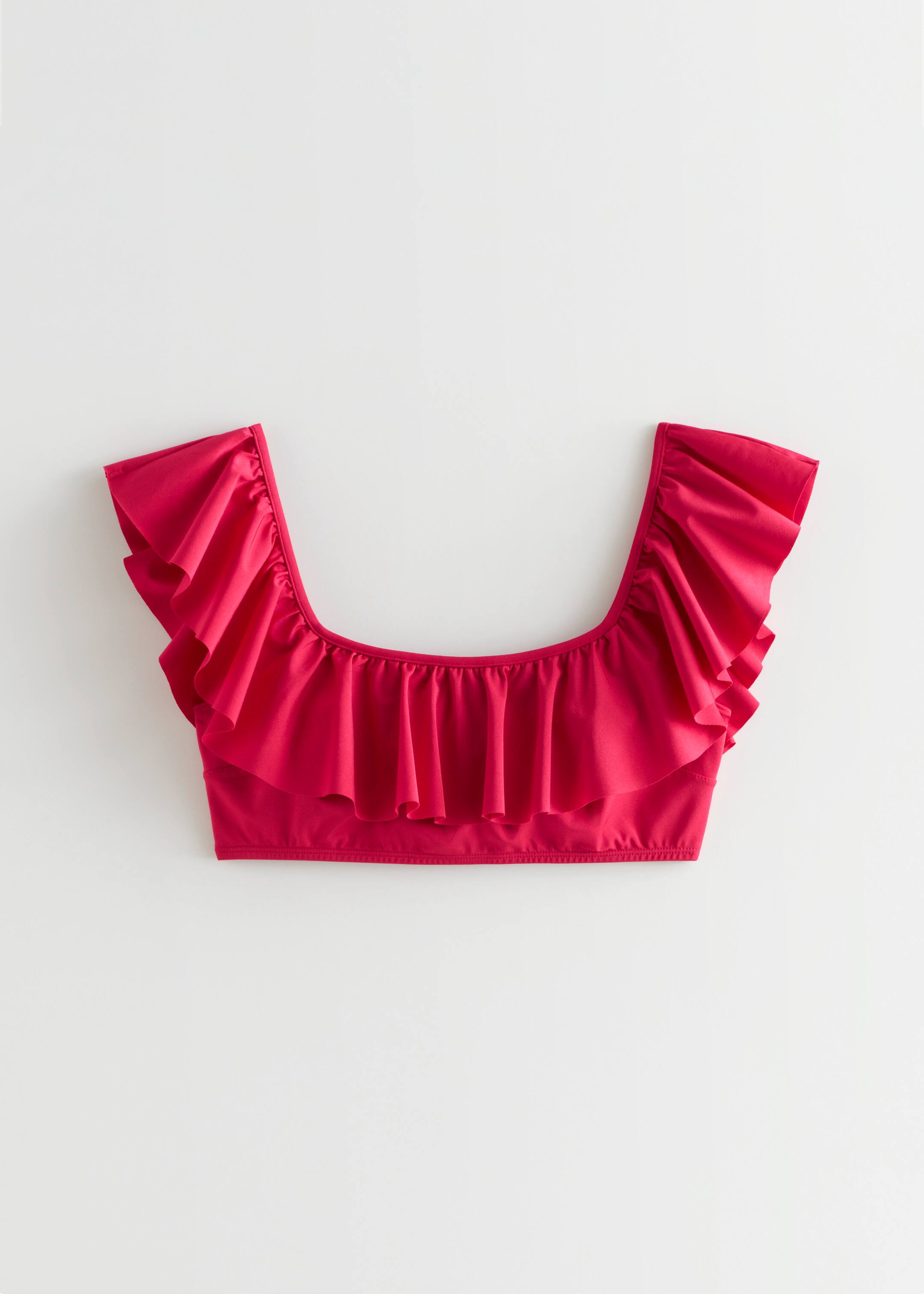 View larger image: Ruffled Bikini Top - Red - Ladies | H&M GB 1