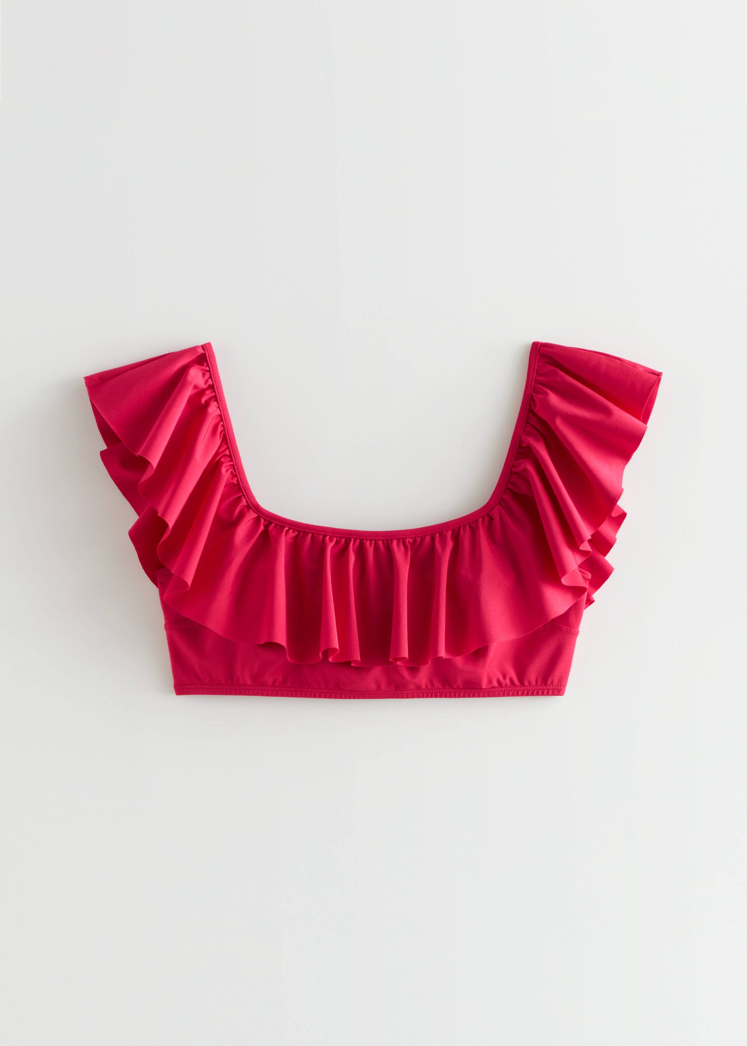 Ruffled Bikini Top - Orange - Still Life