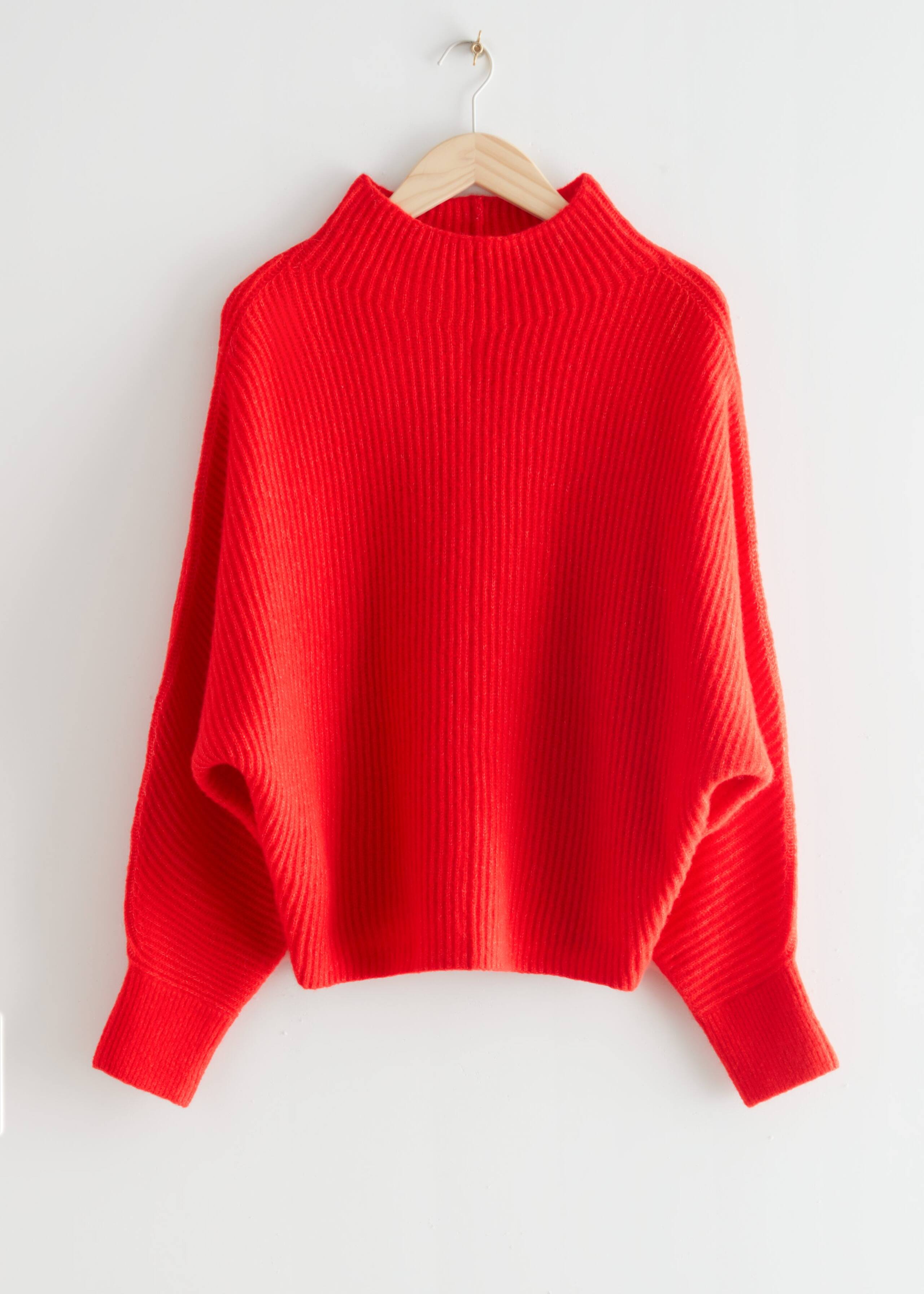 Voluminous Turtleneck Knit Jumper - Pink - Bodegón