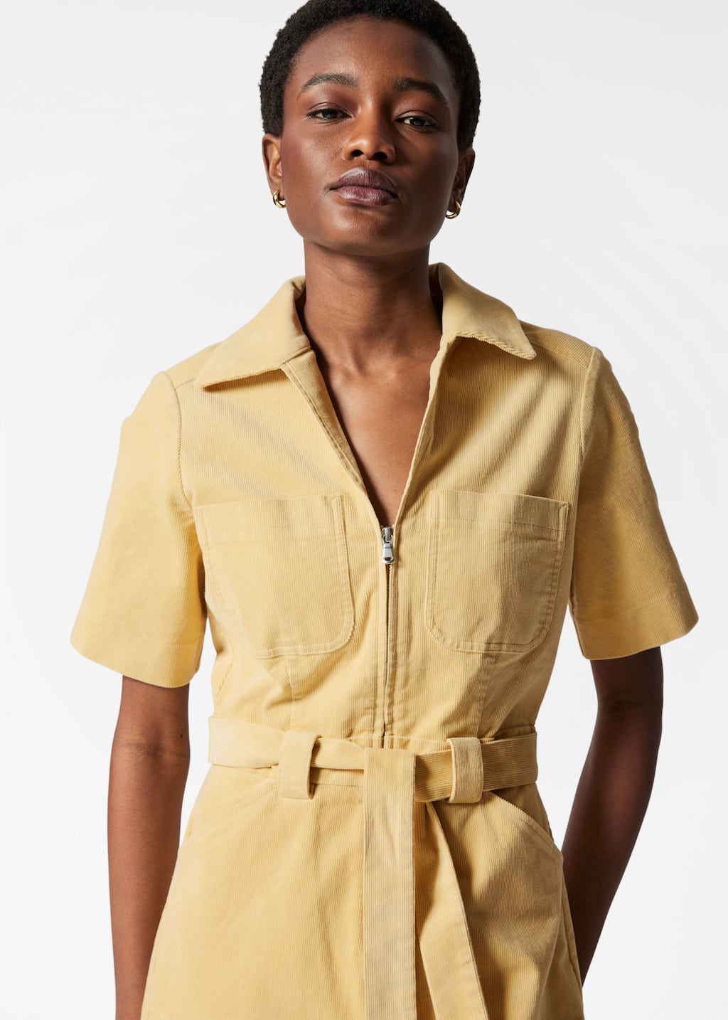 Image of Cord-Jumpsuit mit Gürtel