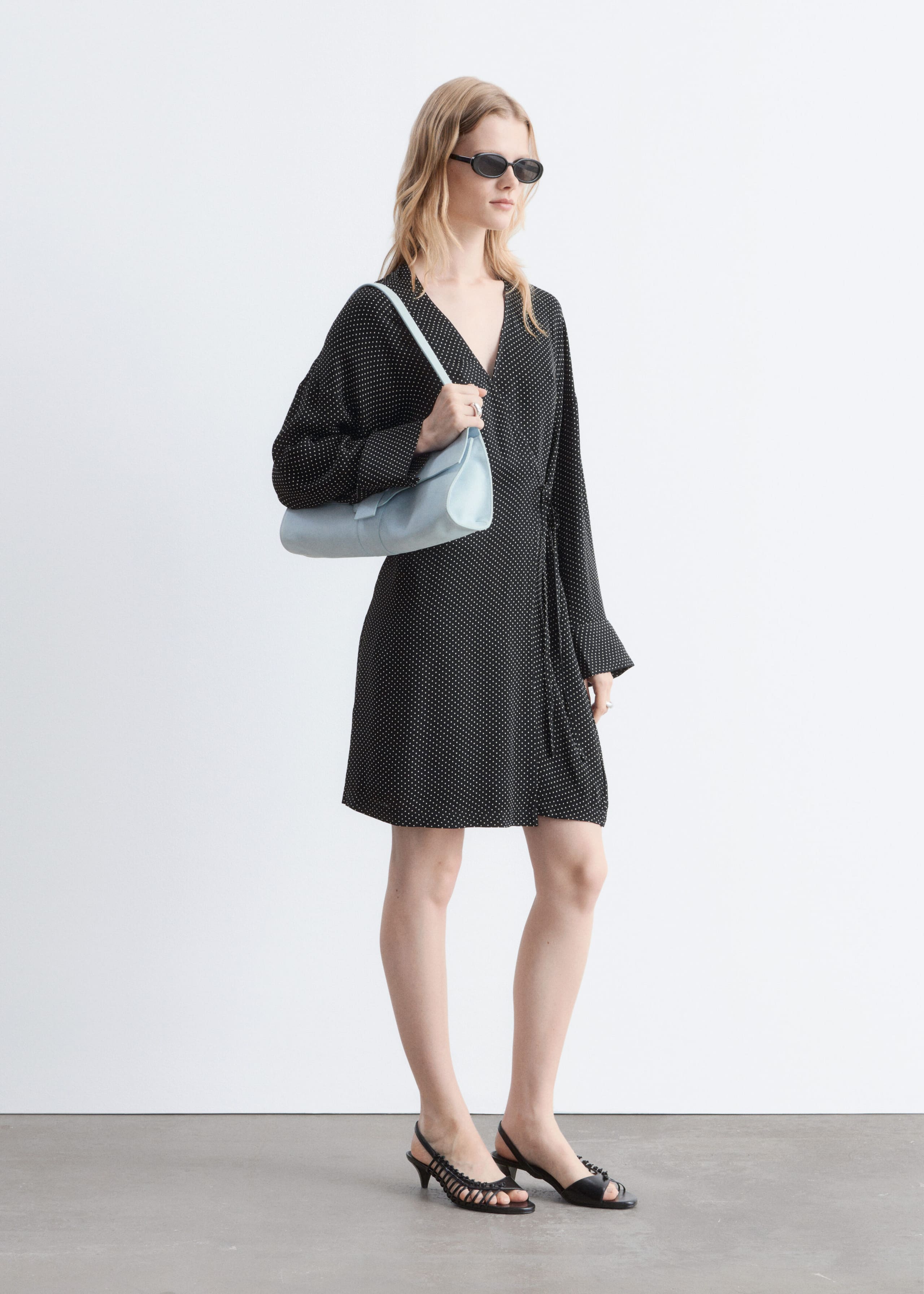 Mini-Wickelkleid - Black/Dots - Lookbook