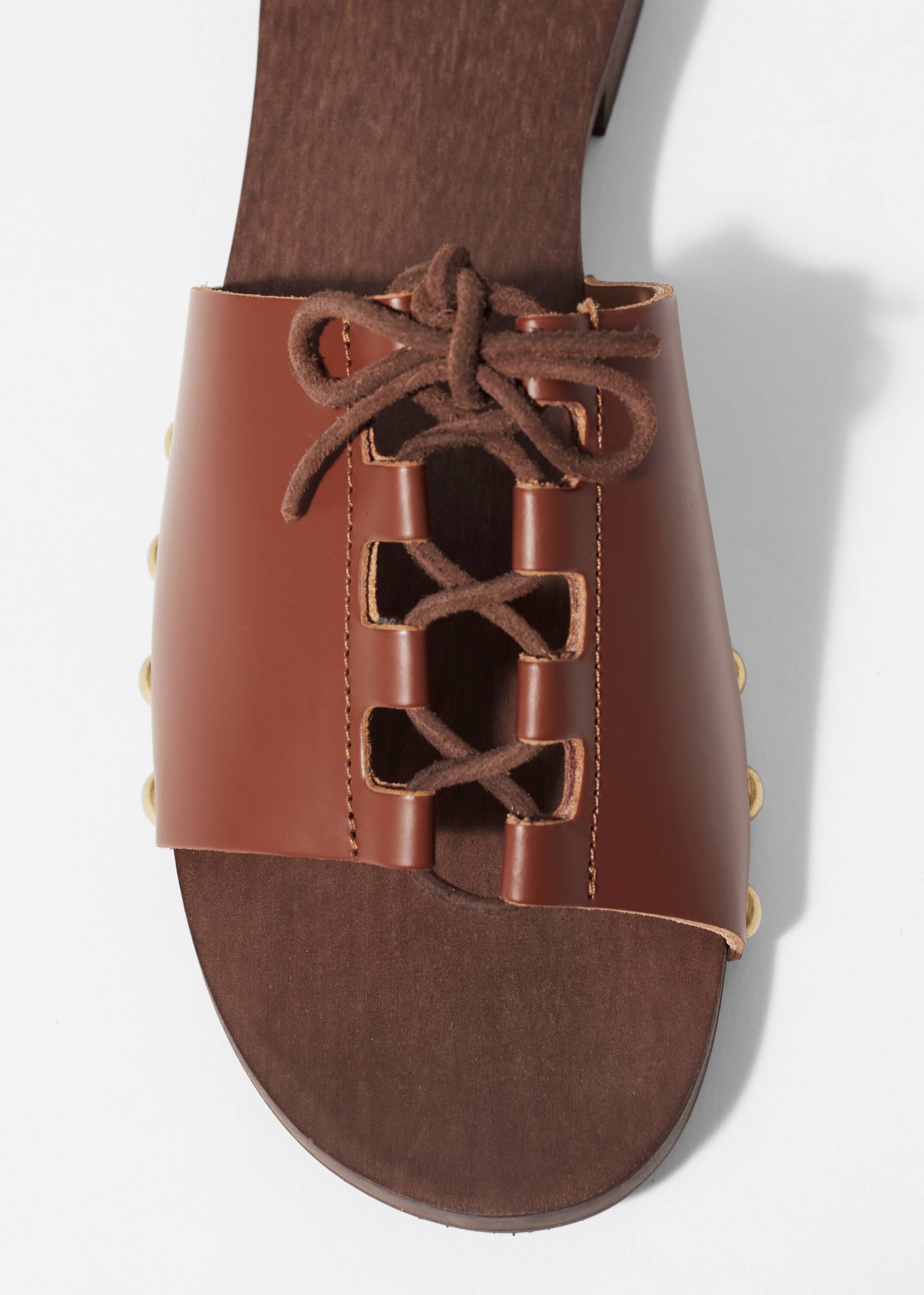Agrandir l'image: Sandales en bois à lacets - Marron Clair - FEMME | H&M BE 4