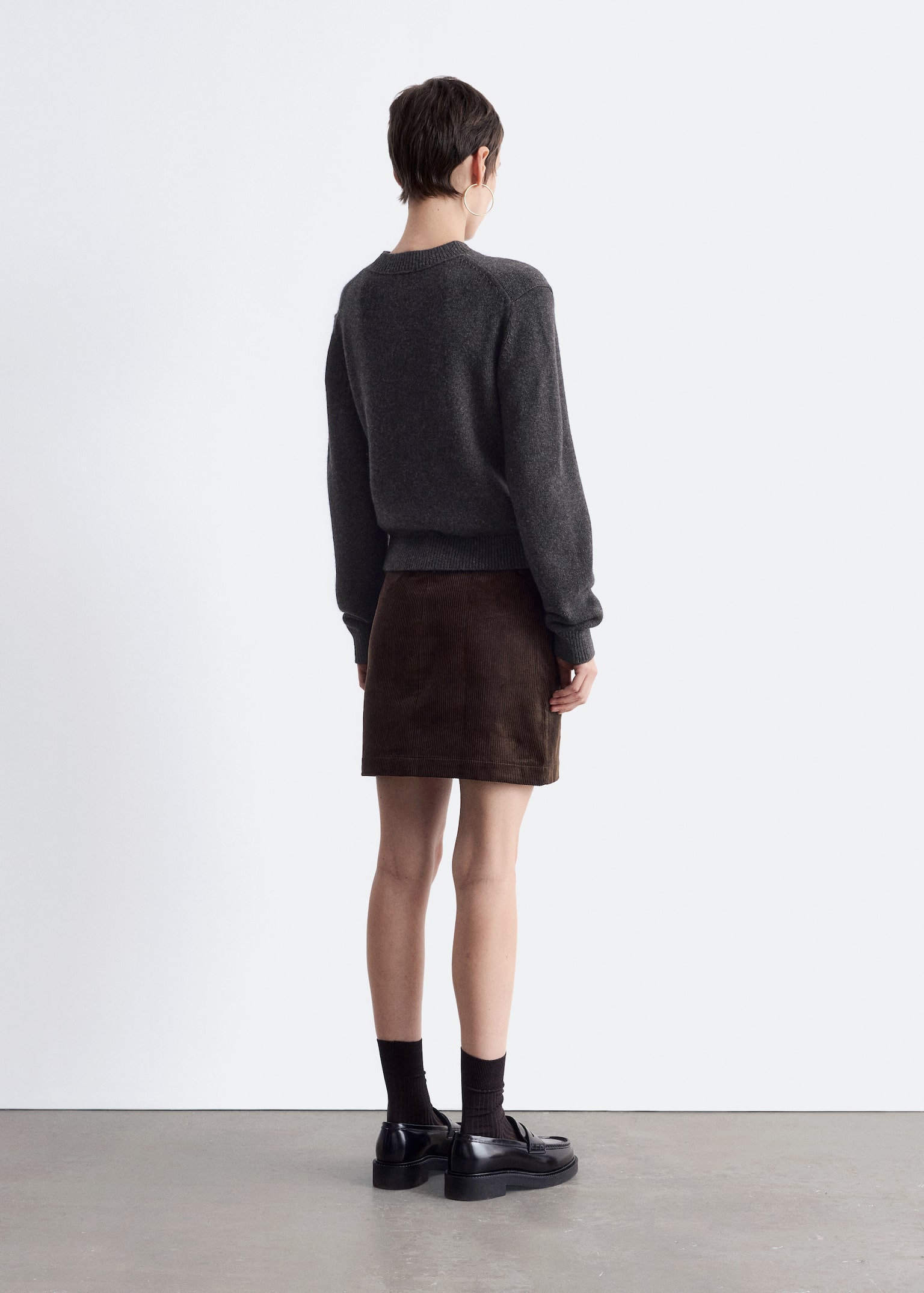 Cashmere-Blend Jumper - Black/Dark Mole/Dark Brown - 4