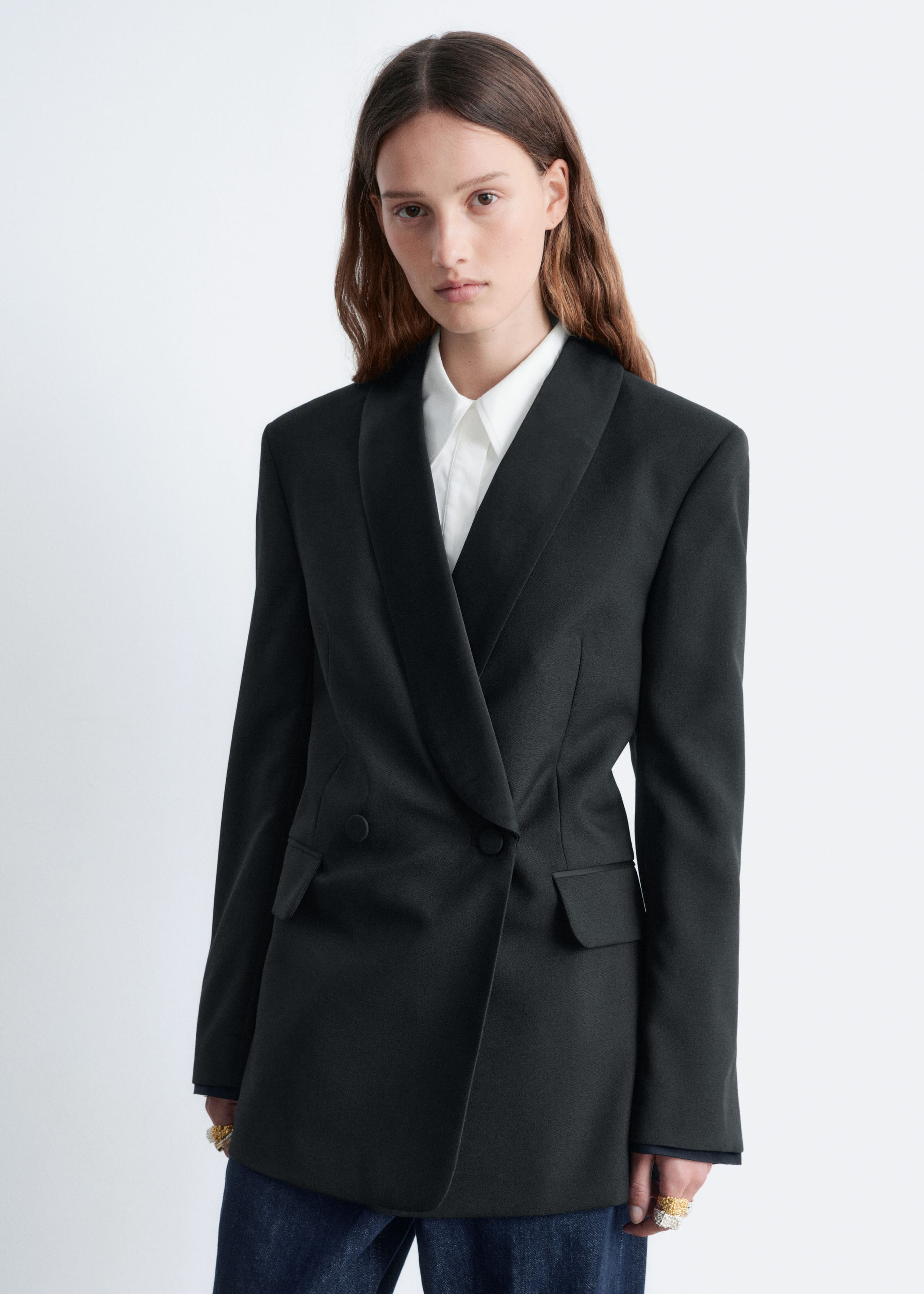 Image of Double-Breasted Wool Blazer