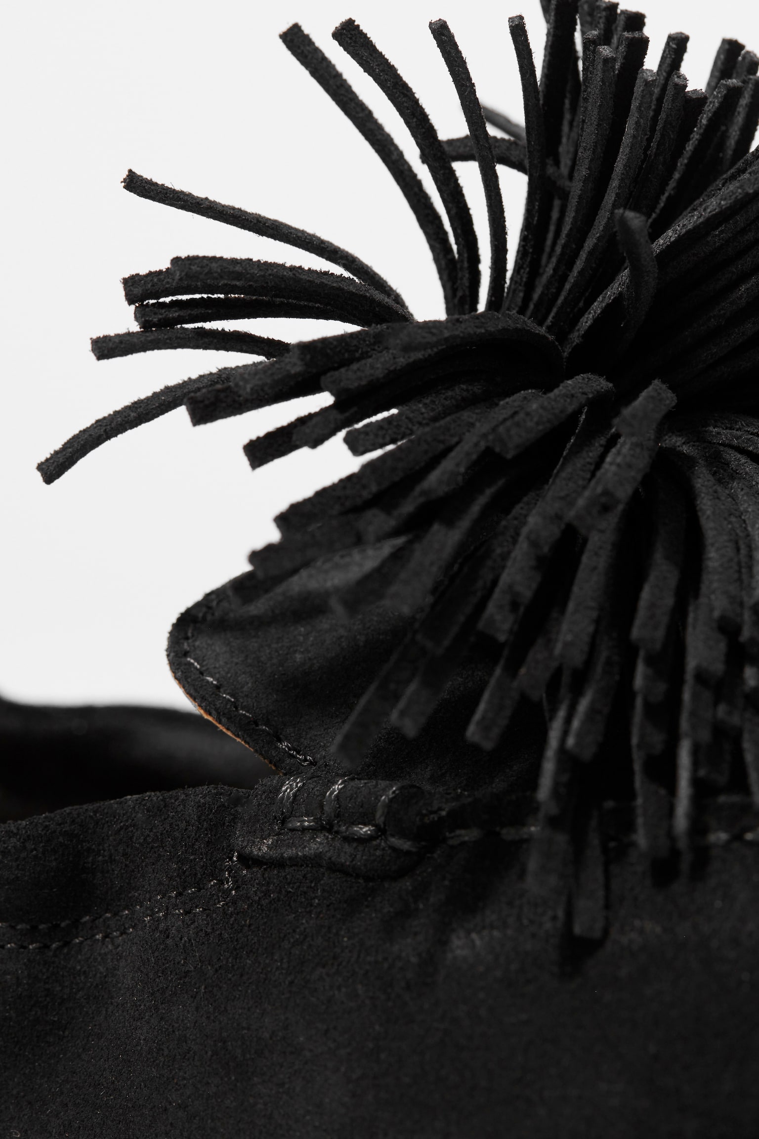 Loafers met pompon - Zwart/Bordeauxrood - 3