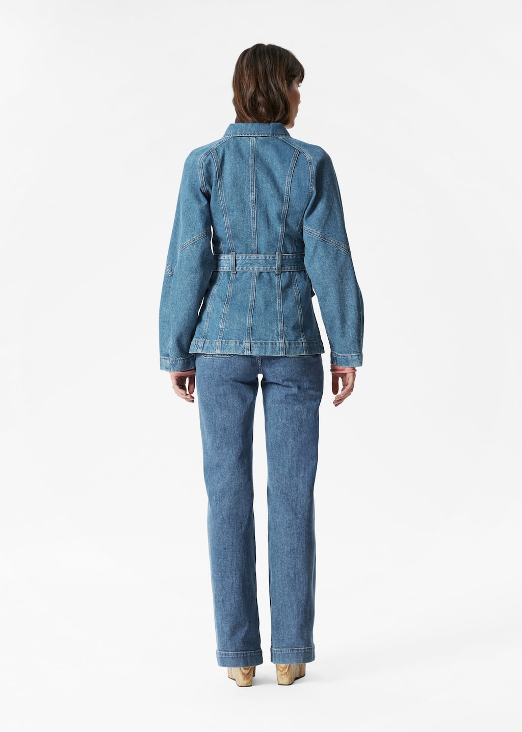 Image of Belted Denim Jacket