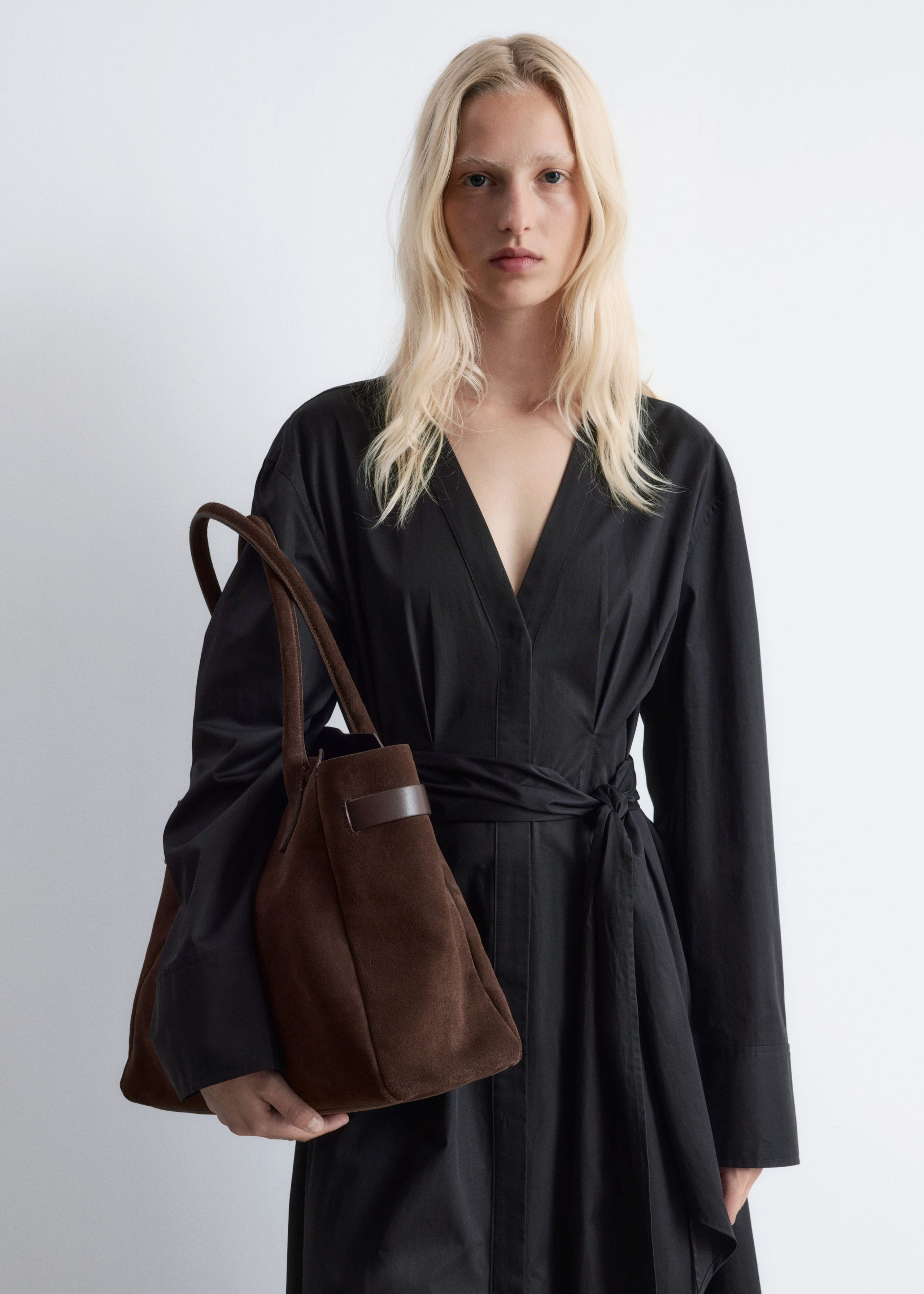 Image of Cotton Shirt Midi Dress