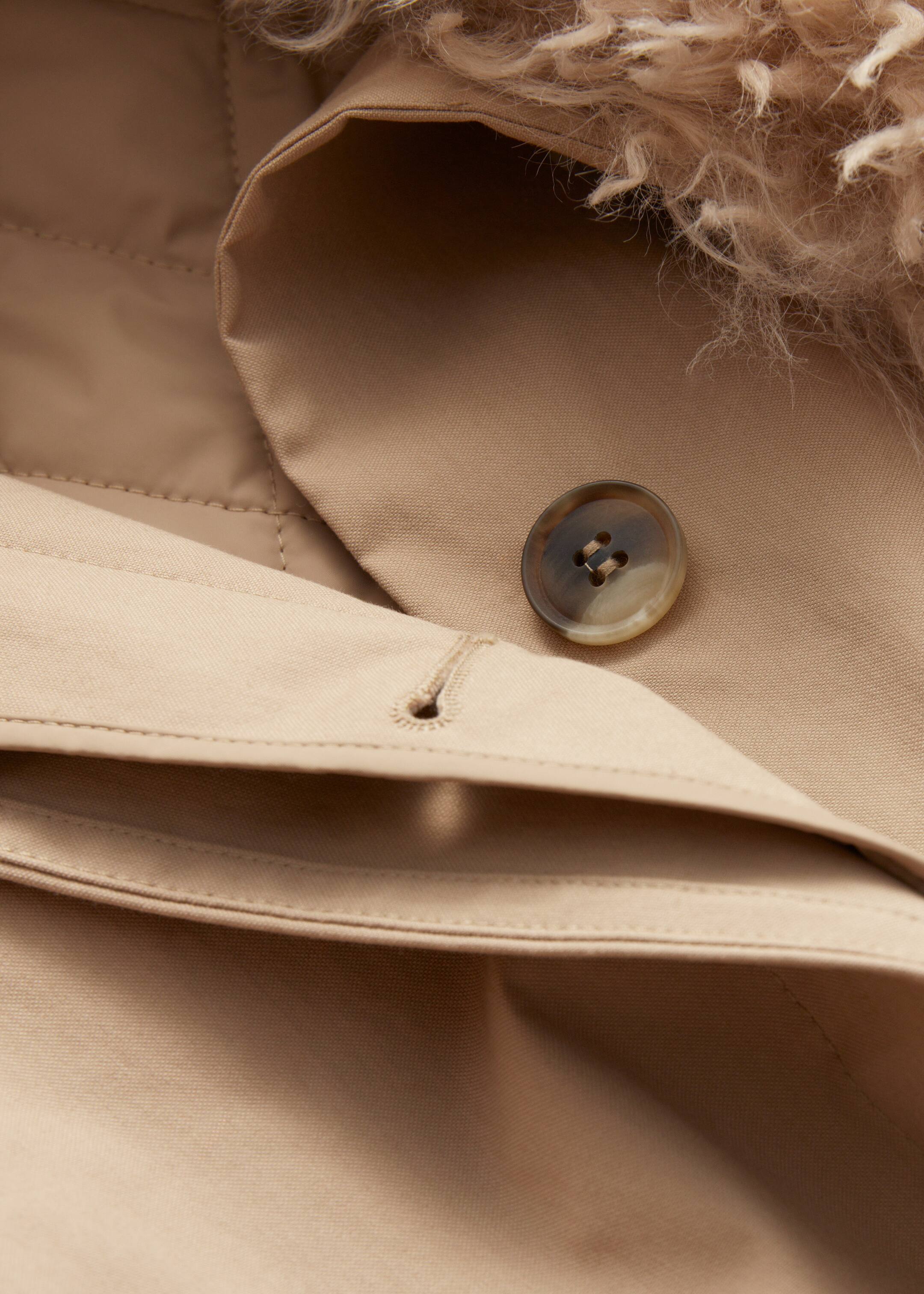 View larger image: Faux Fur Collar Coat - Beige - Ladies | H&M GB 4