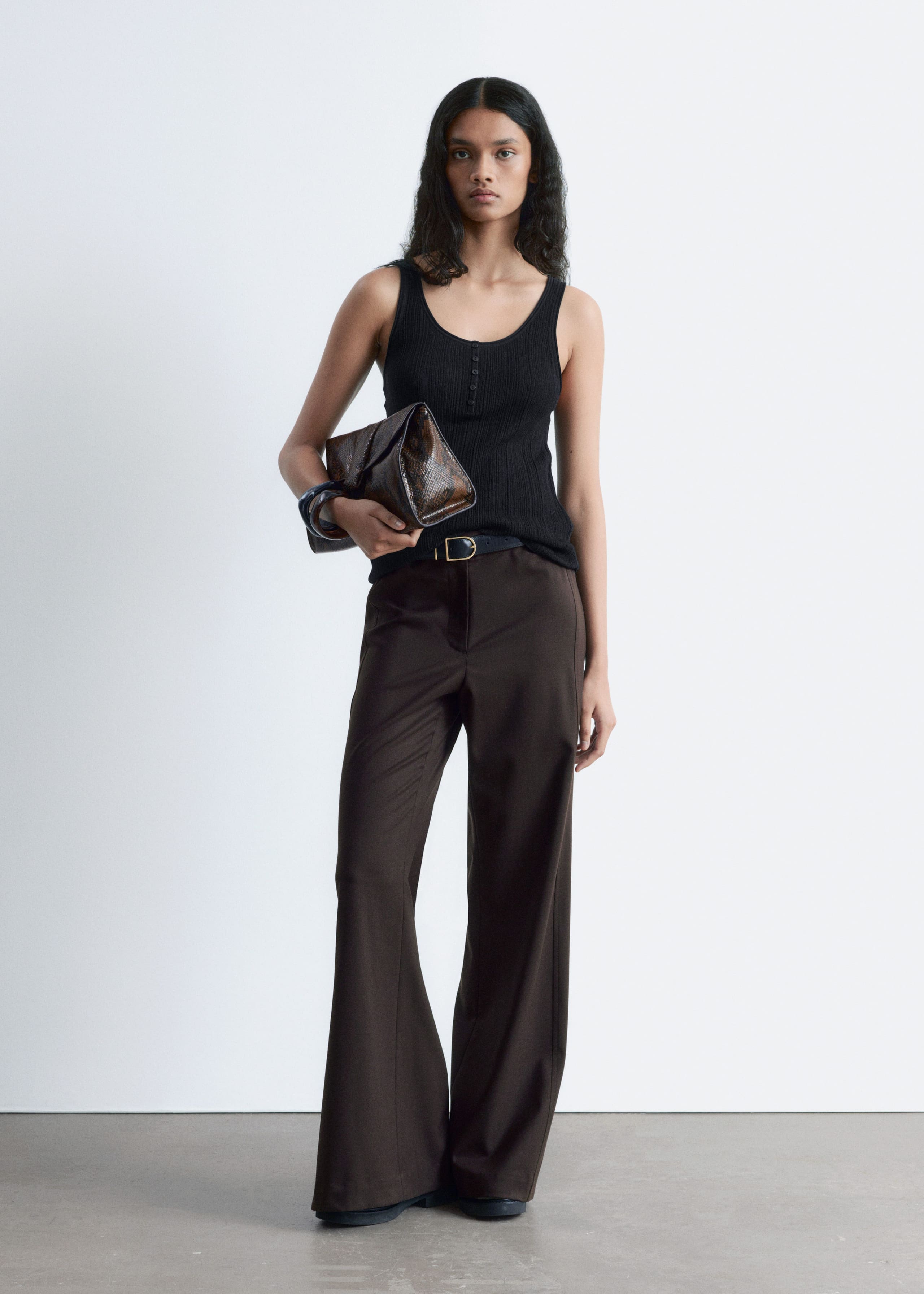 Image of Scoop-Neck Rib-Knit Tank Top
