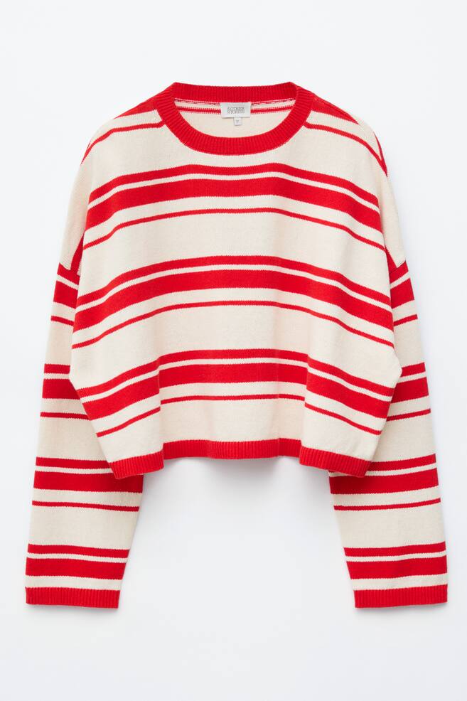 Pullover aus Baumwolle - Weiß/Rot gestreift/Weiß/Blau gestreift/Schwarz - 1