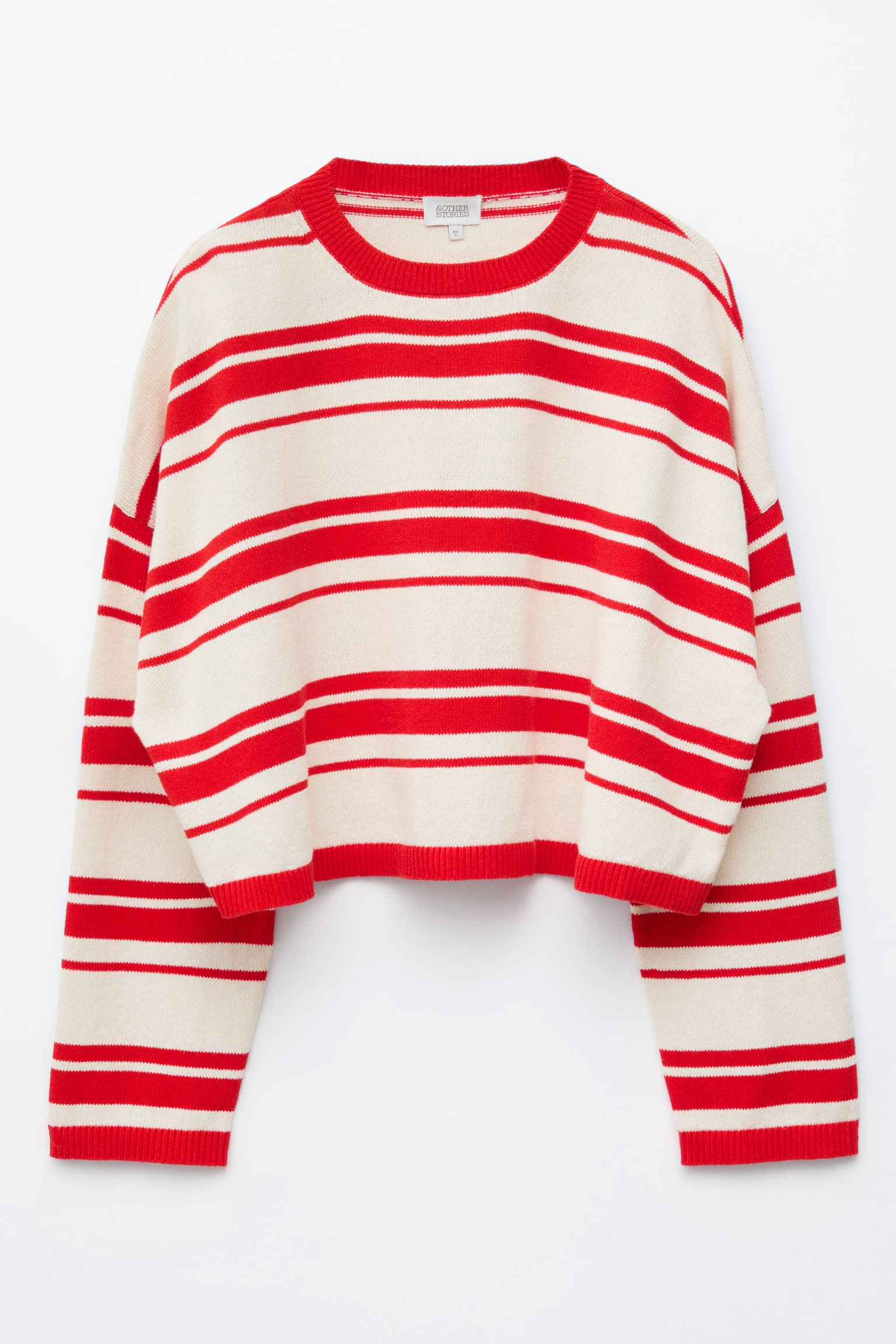 סוודר כותנה - White/Red Stripes/שחור/White/Blue Stripes - 1