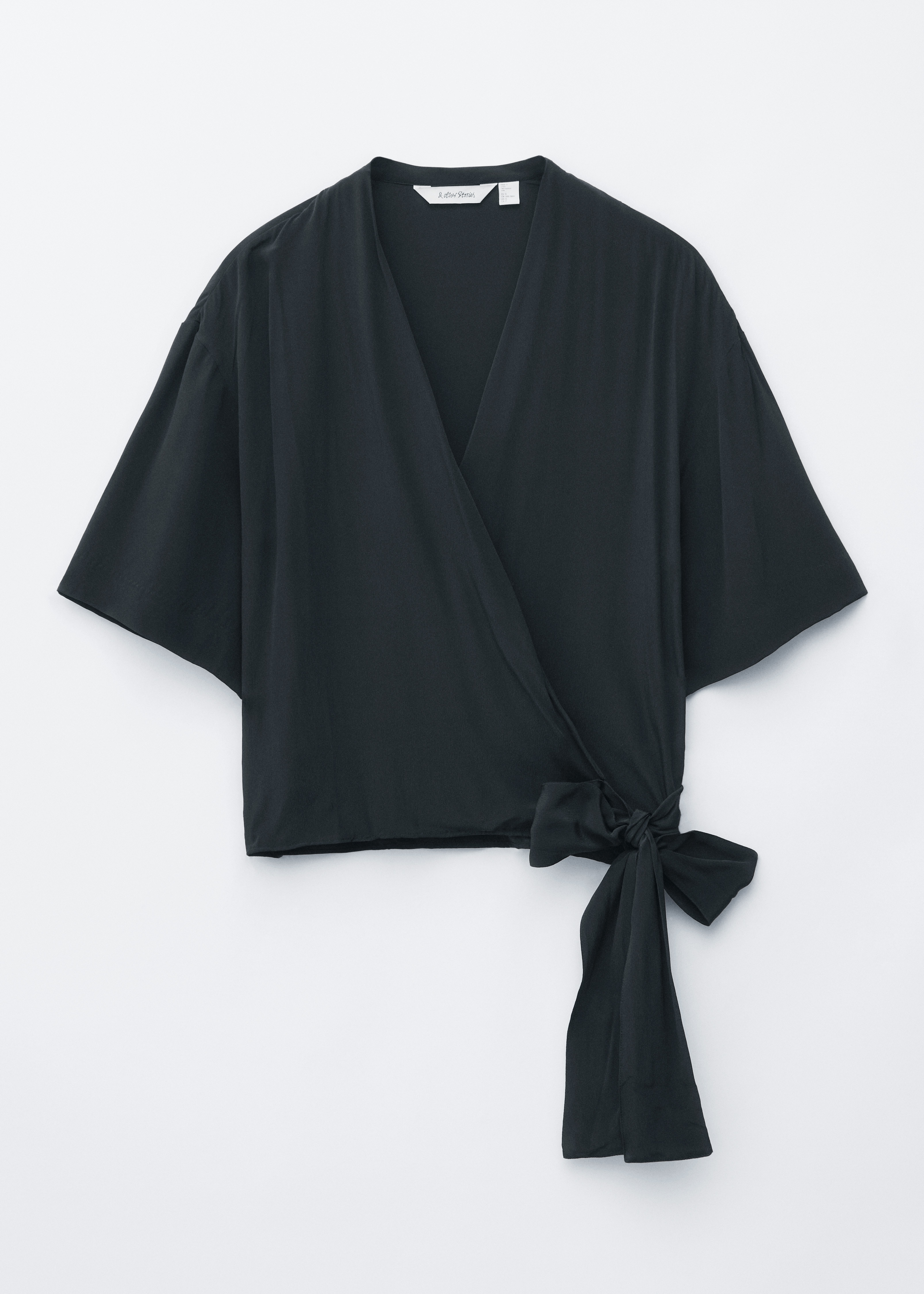 Blusa a portafoglio - Nero